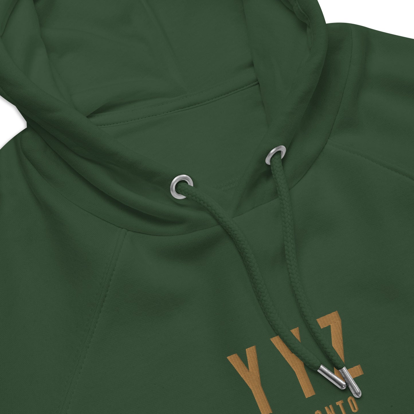 Embroidered Organic Hoodie - Old Gold • YYZ Toronto • YHM Designs - Image 07