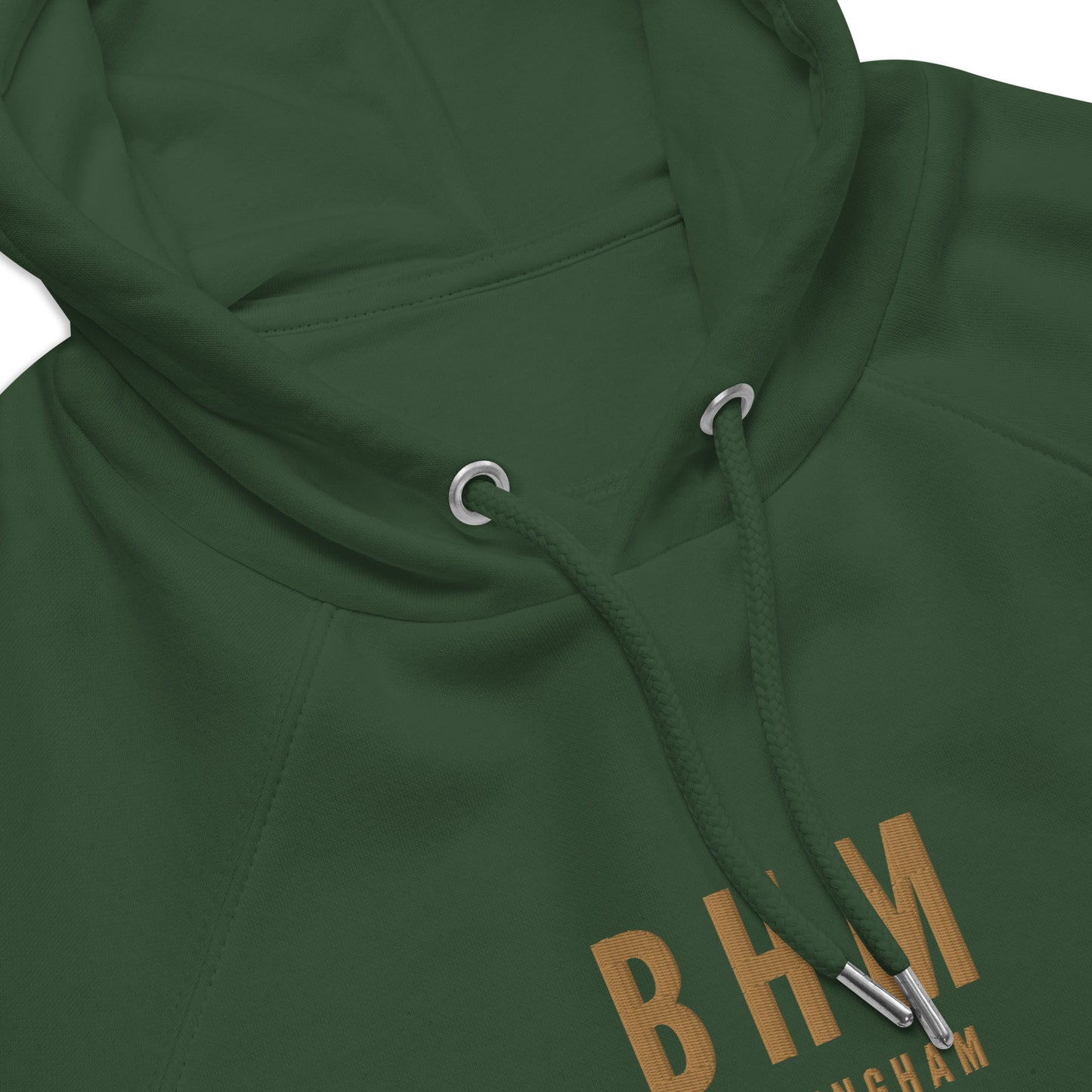 Embroidered Organic Hoodie - Old Gold • BHM Birmingham • YHM Designs - Image 07
