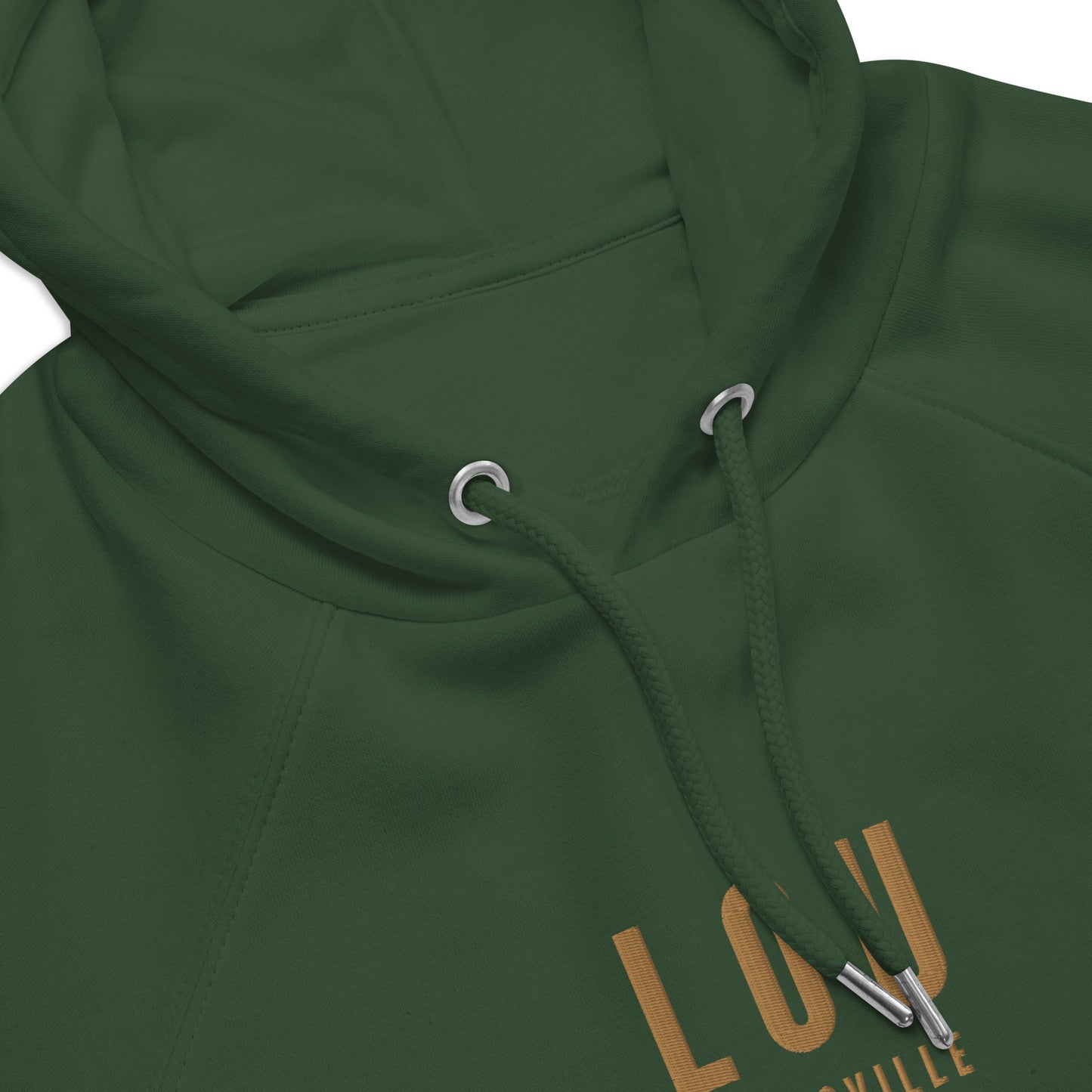 Embroidered Organic Hoodie - Old Gold • LOU Louisville • YHM Designs - Image 07