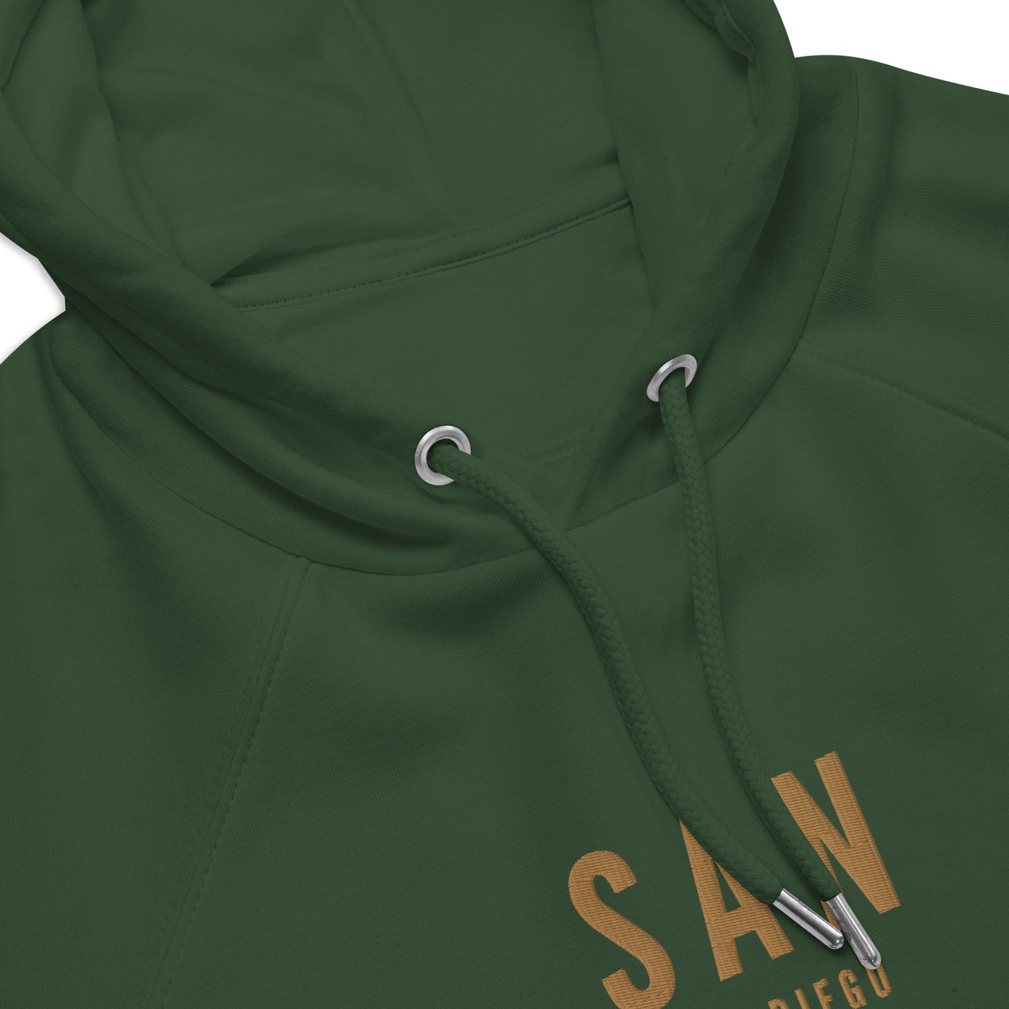 Embroidered Organic Hoodie - Old Gold • SAN San Diego • YHM Designs - Image 07