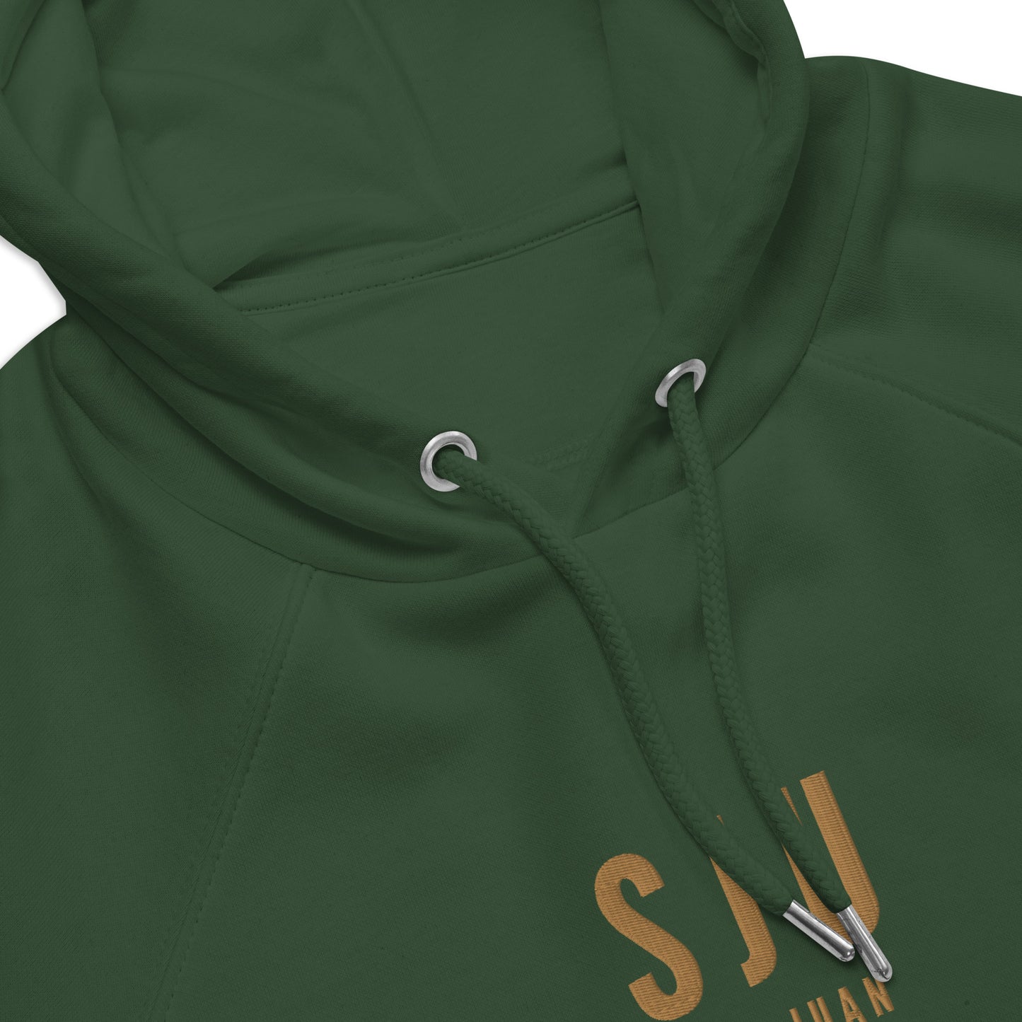Embroidered Organic Hoodie - Old Gold • SJU San Juan • YHM Designs - Image 07