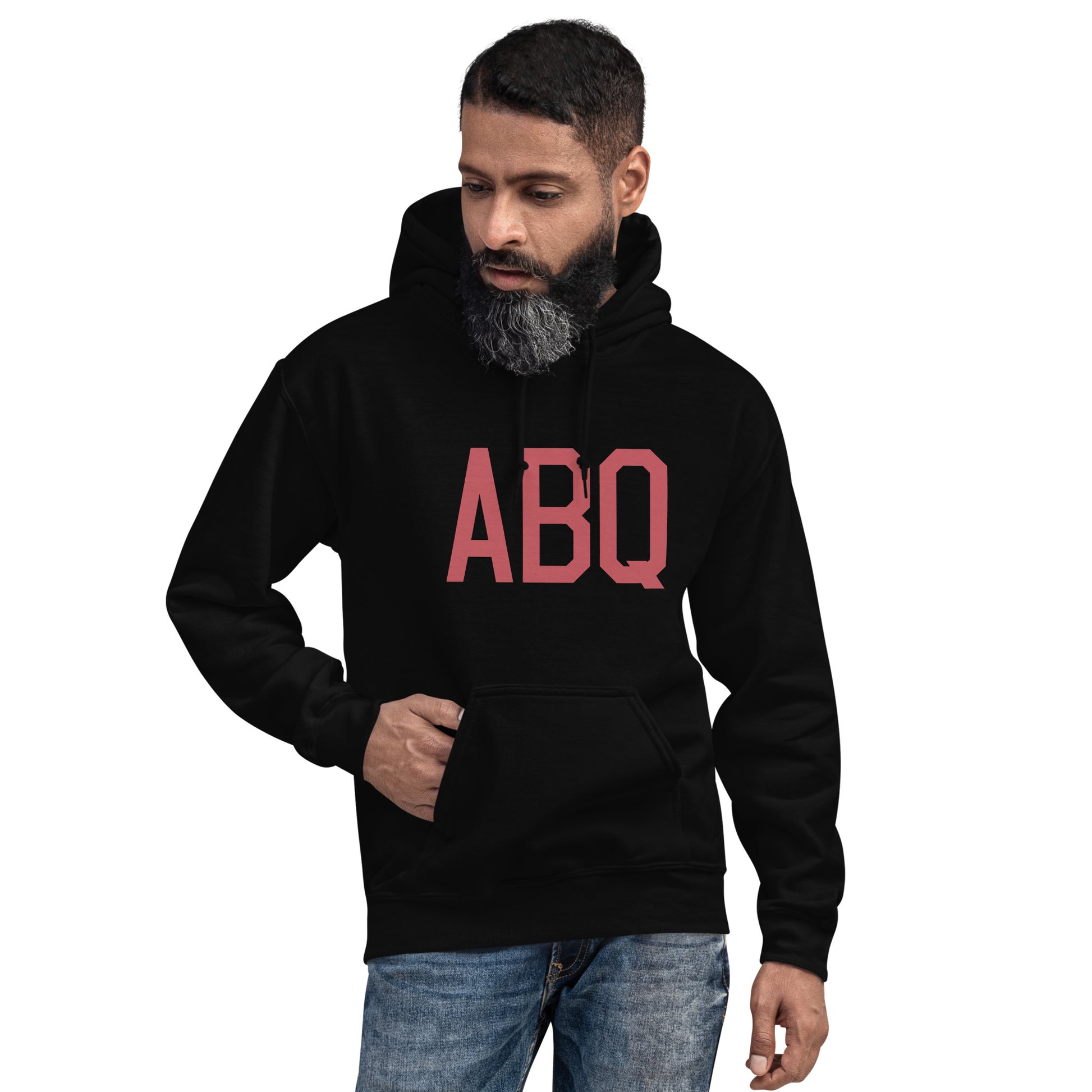 Aviation Enthusiast Hoodie - Deep Pink Graphic • ABQ Albuquerque • YHM Designs - Image 05