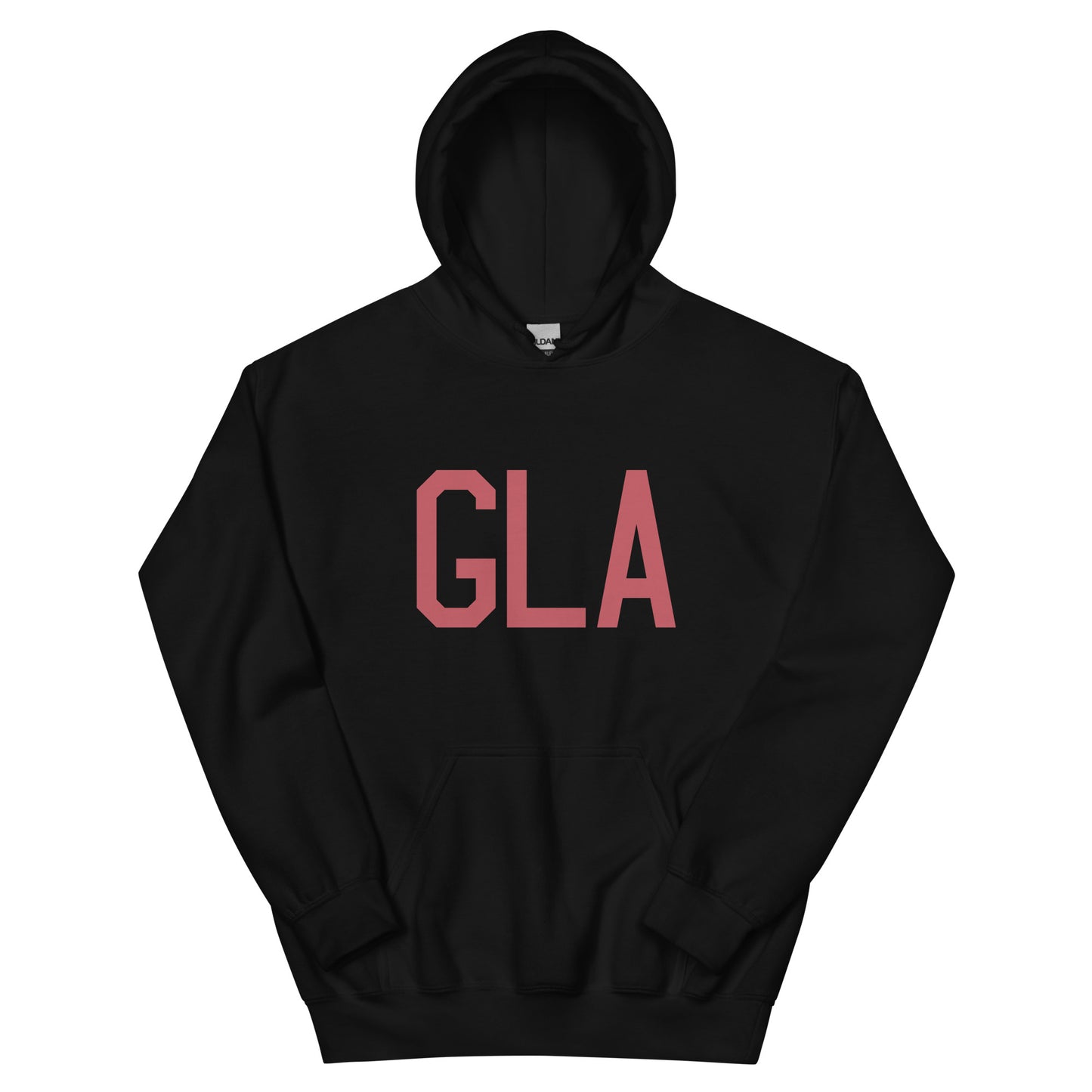 Aviation Enthusiast Hoodie - Deep Pink Graphic • GLA Glasgow • YHM Designs - Image 01