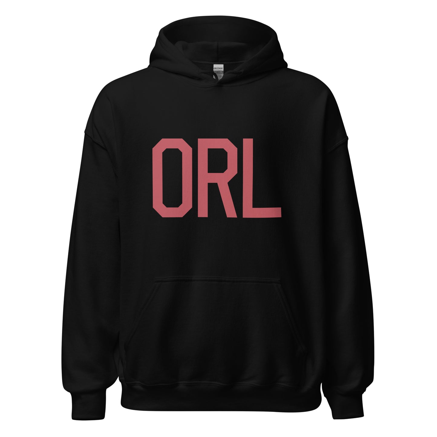 ORL Orlando Unisex Hoodie • Air Force Lettering in Deep Pink • YHM Designs - Image 03