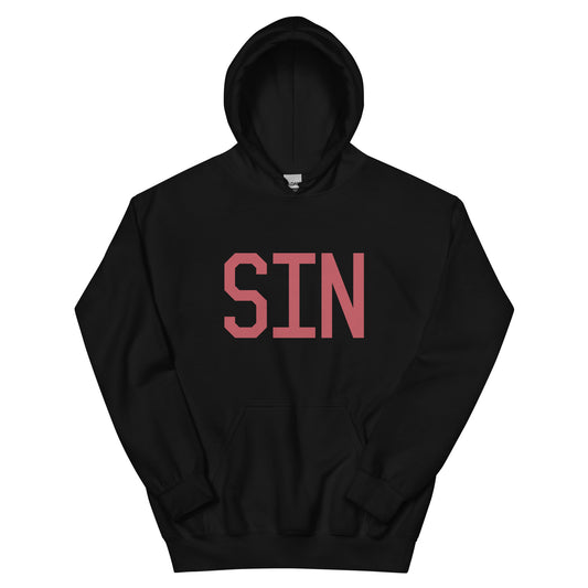 Aviation Enthusiast Hoodie - Deep Pink Graphic • SIN Singapore • YHM Designs - Image 01