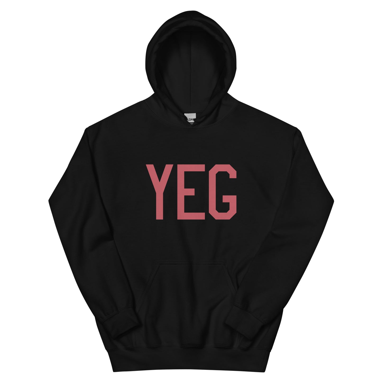 Aviation Enthusiast Hoodie - Deep Pink Graphic • YEG Edmonton • YHM Designs - Image 01