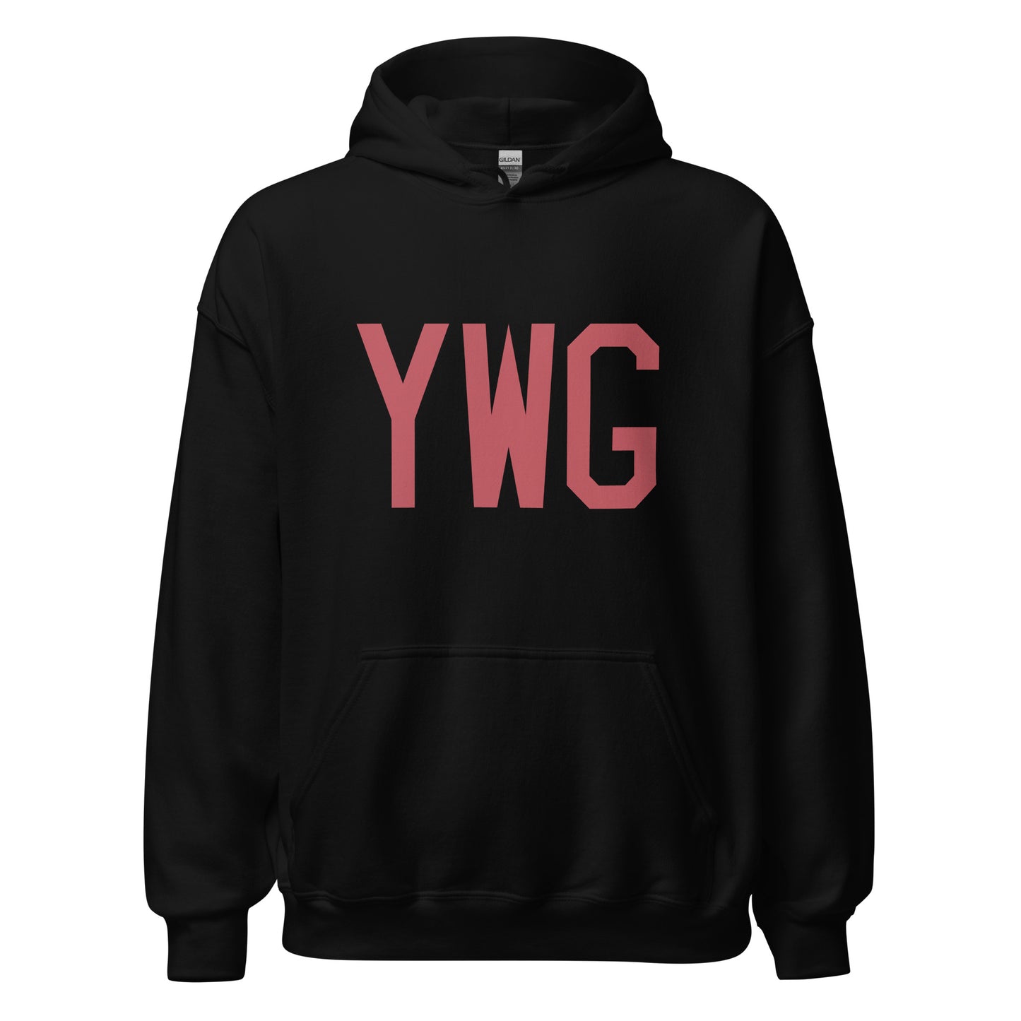 Aviation Enthusiast Hoodie - Deep Pink Graphic • YWG Winnipeg • YHM Designs - Image 03