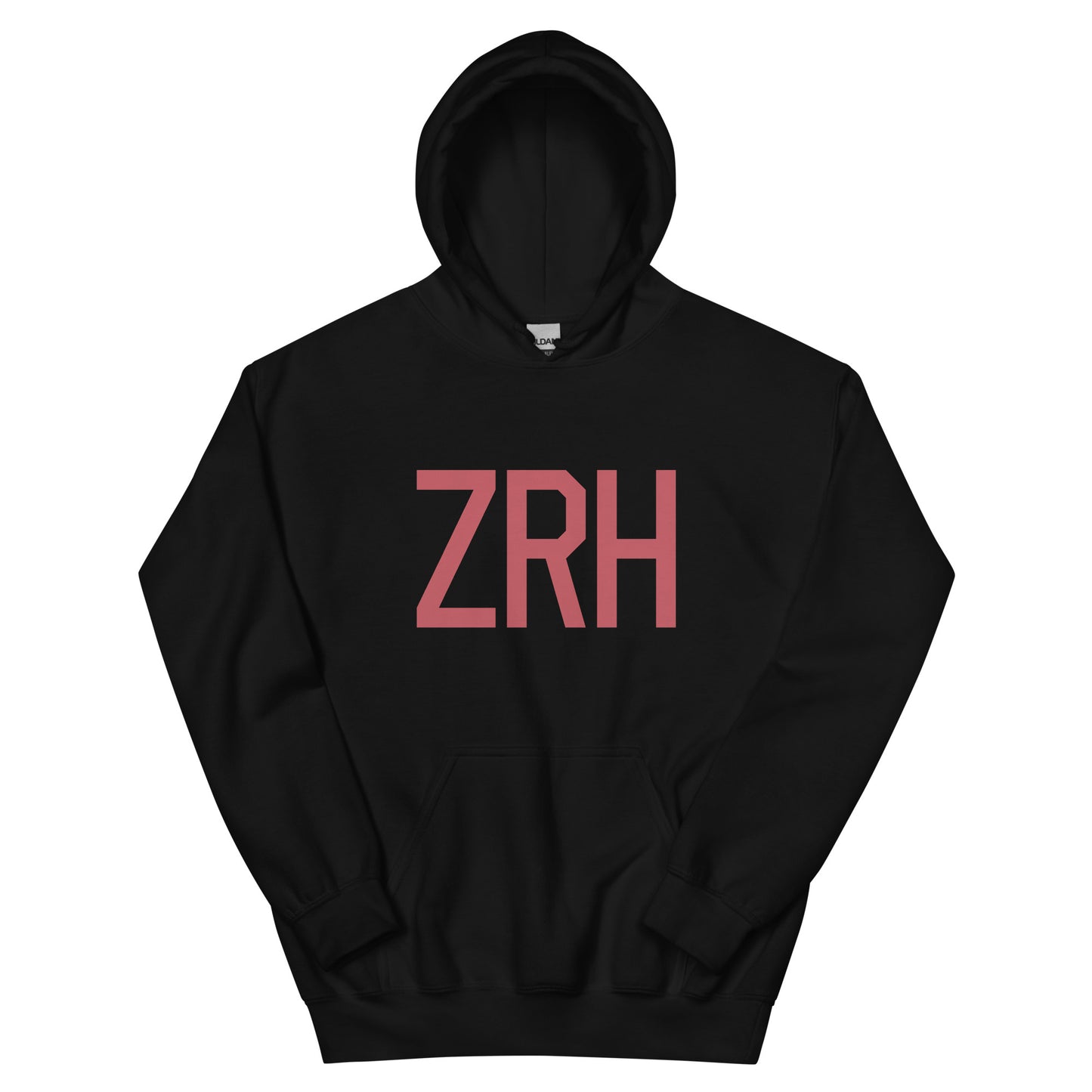 Aviation Enthusiast Hoodie - Deep Pink Graphic • ZRH Zurich • YHM Designs - Image 01