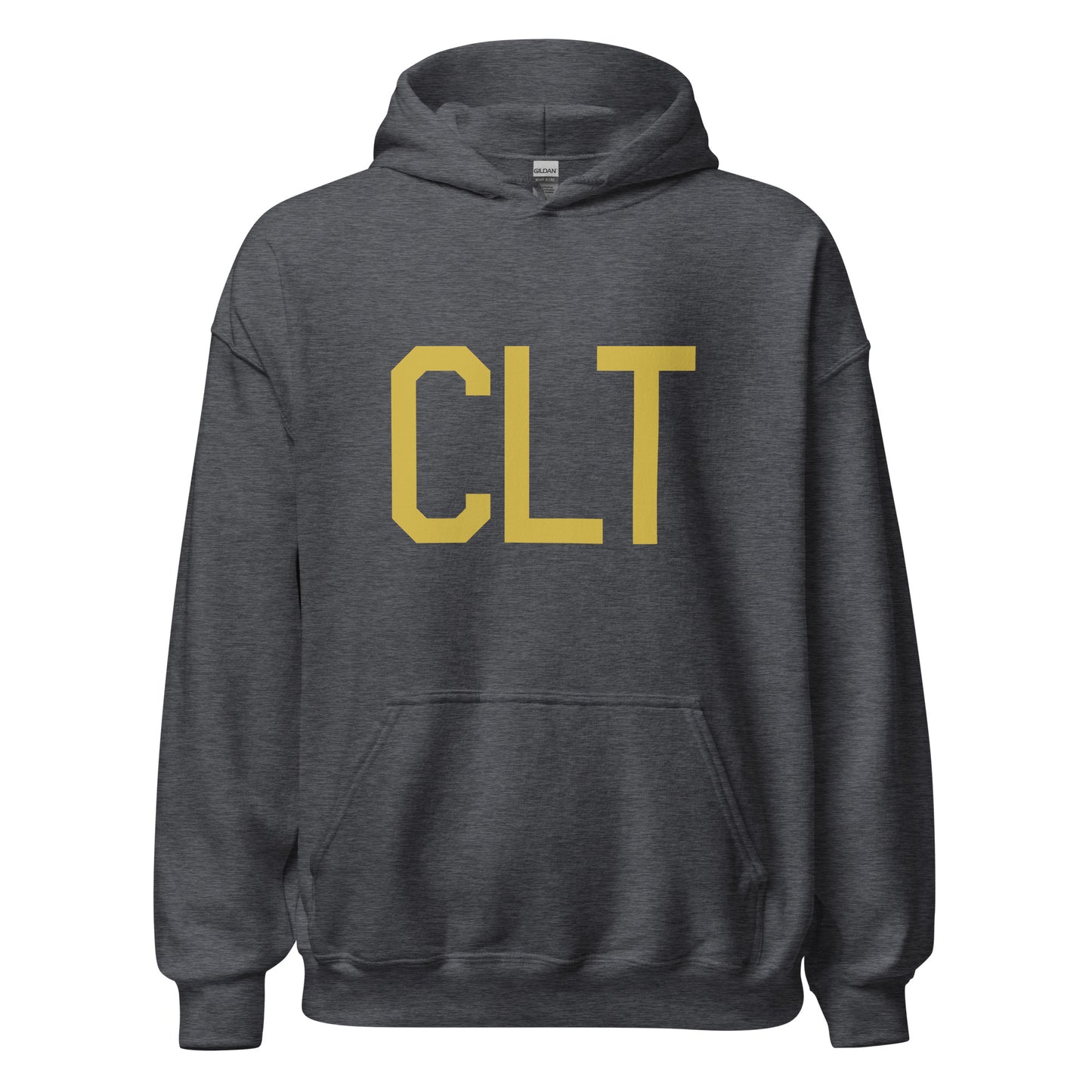 Aviation Gift Unisex Hoodie - Old Gold Graphic • CLT Charlotte • YHM Designs - Image 03