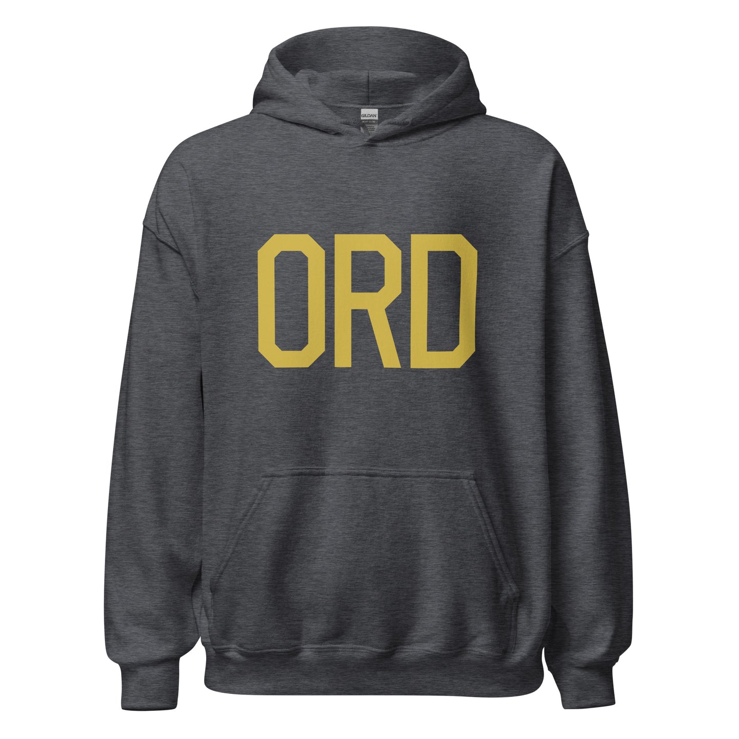 Aviation Gift Unisex Hoodie - Old Gold Graphic • ORD Chicago • YHM Designs - Image 03