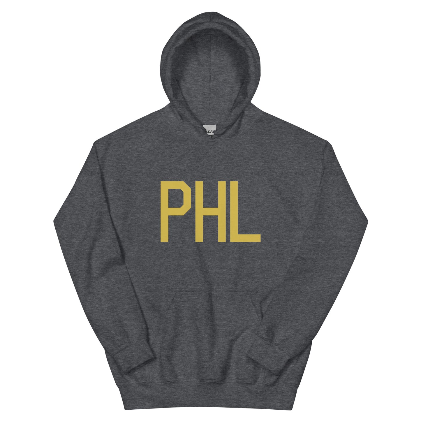 Aviation Gift Unisex Hoodie - Old Gold Graphic • PHL Philadelphia • YHM Designs - Image 01