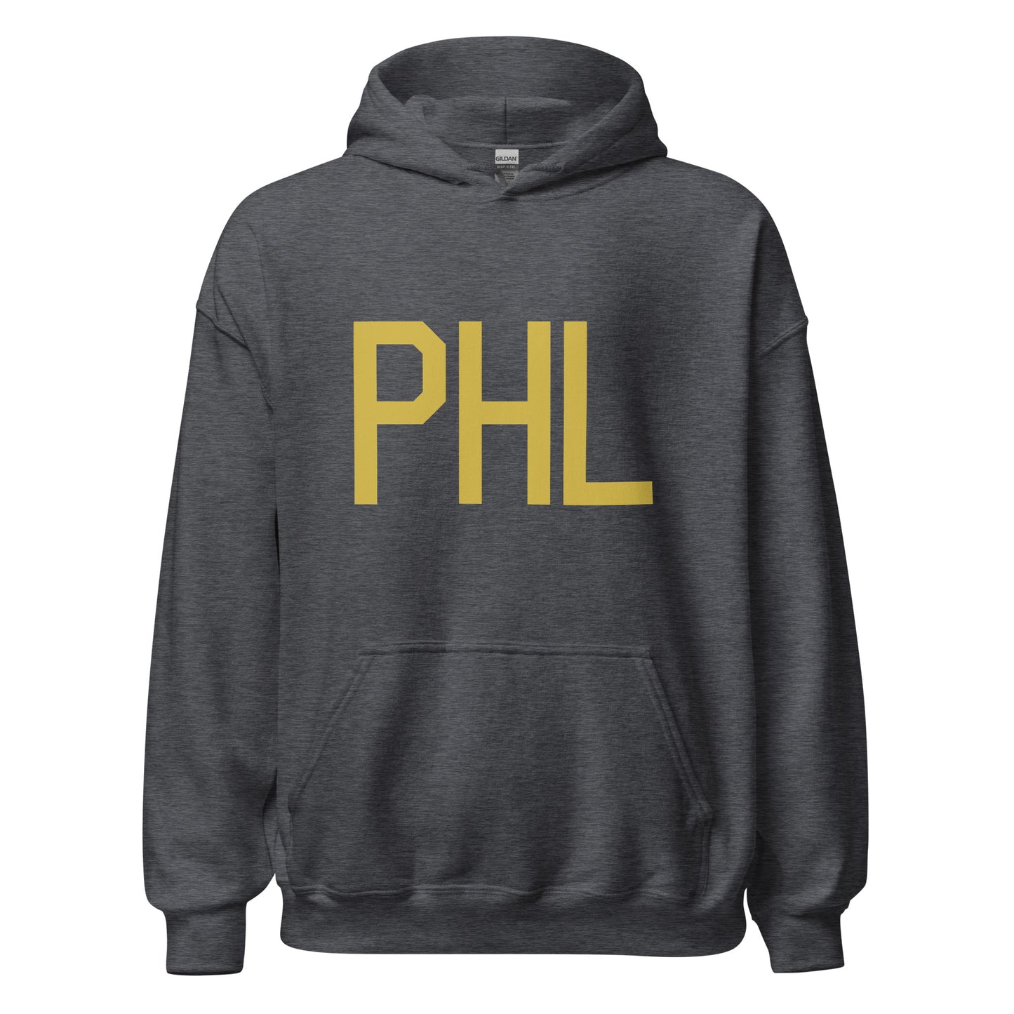 Aviation Gift Unisex Hoodie - Old Gold Graphic • PHL Philadelphia • YHM Designs - Image 03