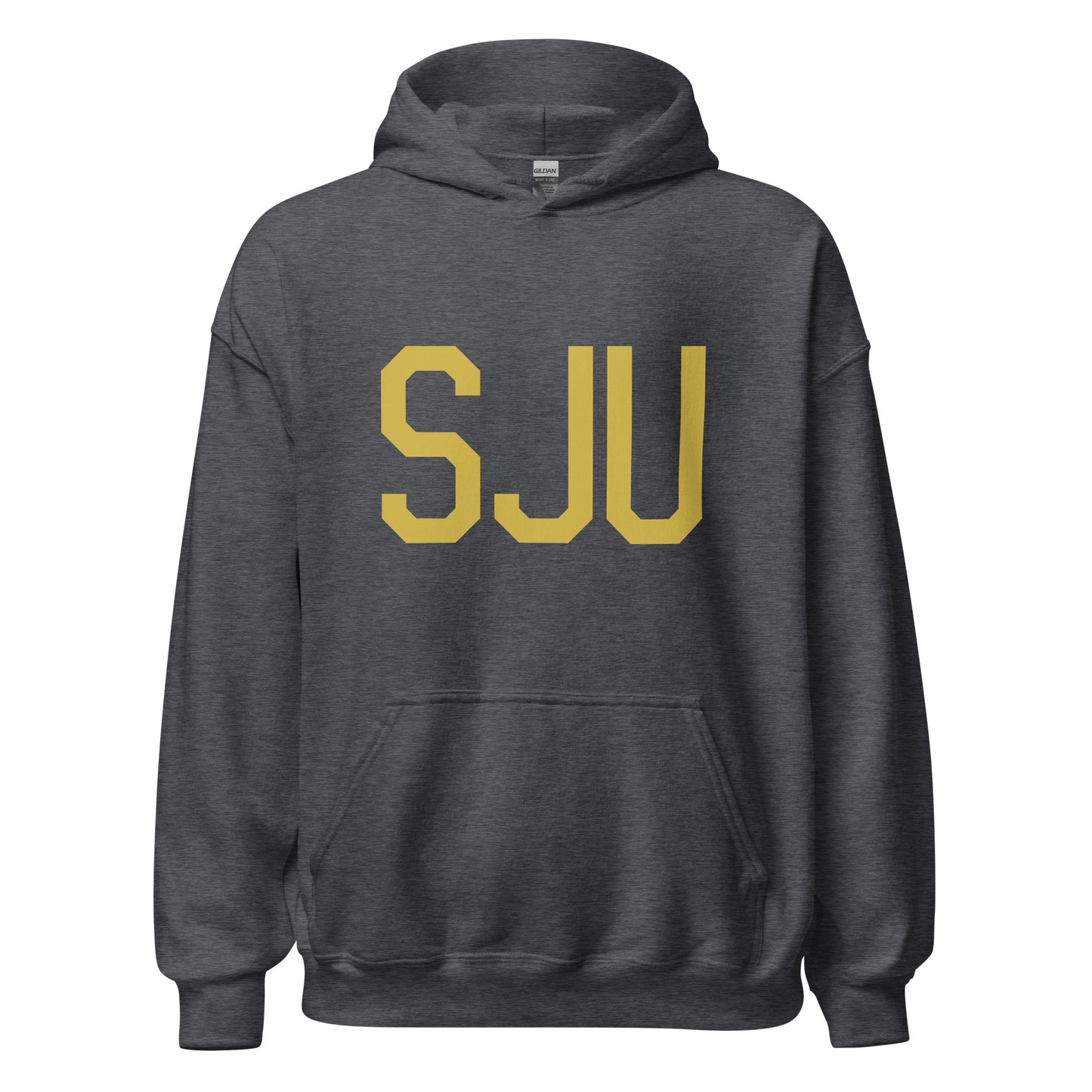 Aviation Gift Unisex Hoodie - Old Gold Graphic • SJU San Juan • YHM Designs - Image 03