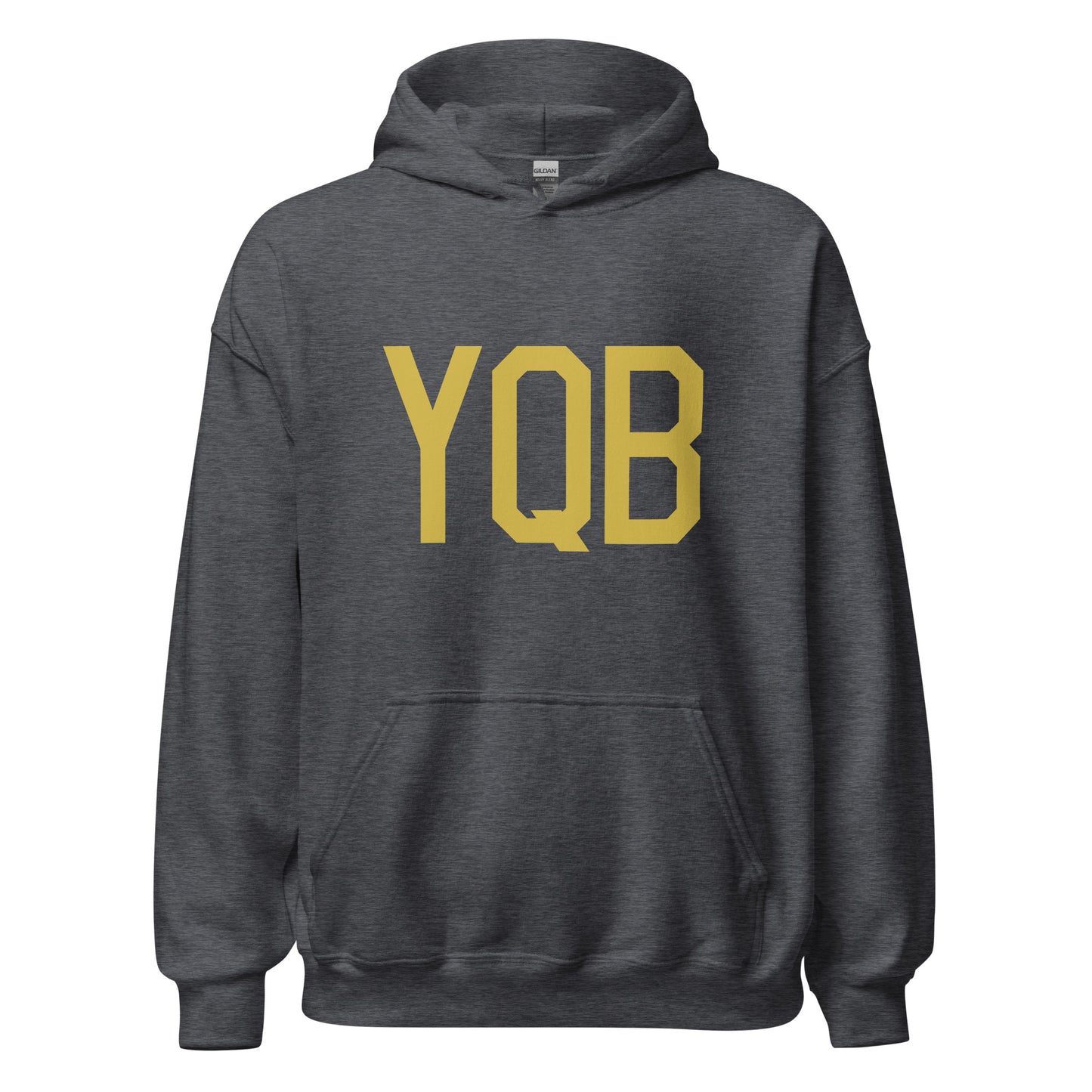Aviation Gift Unisex Hoodie - Old Gold Graphic • YQB Quebec City • YHM Designs - Image 03