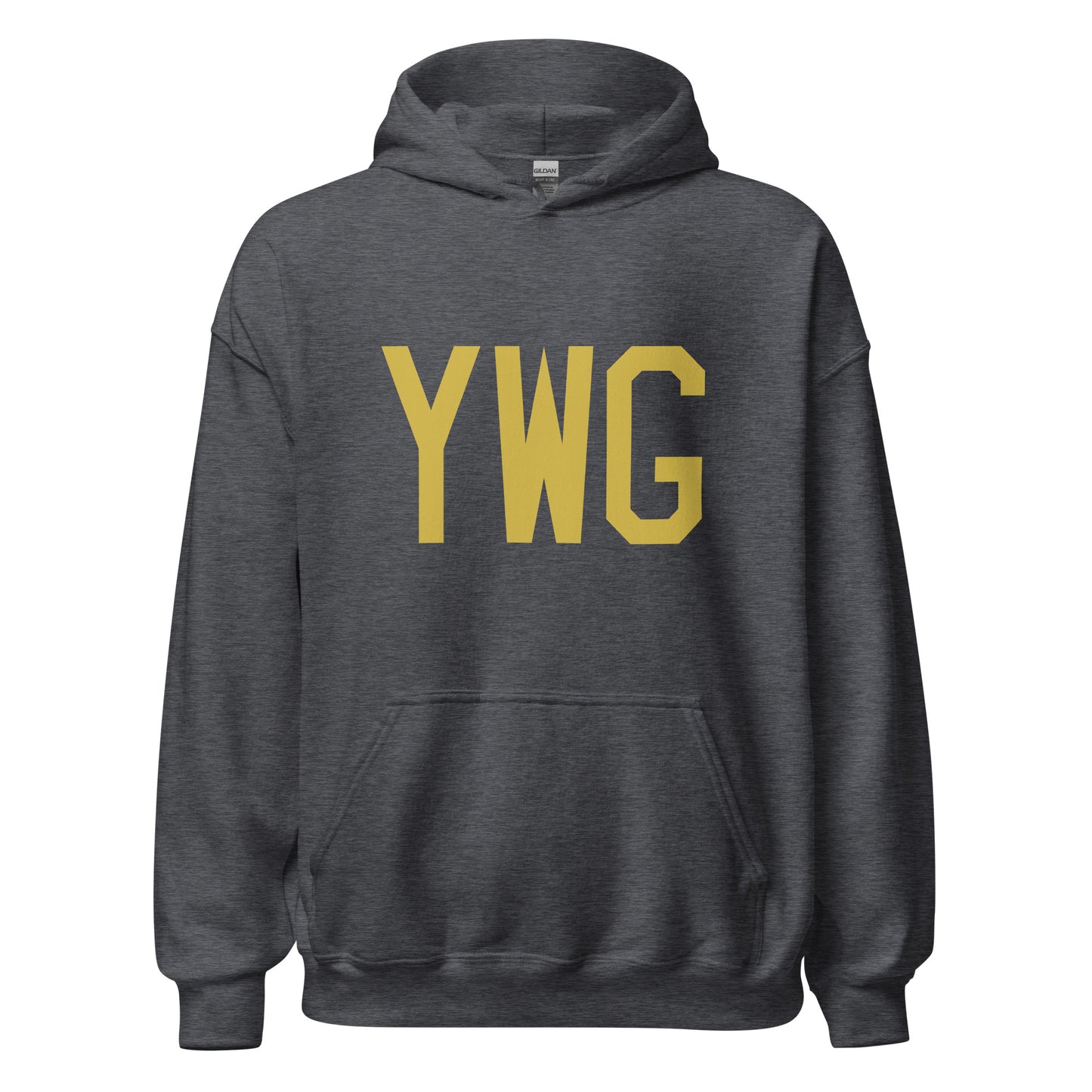 Aviation Gift Unisex Hoodie - Old Gold Graphic • YWG Winnipeg • YHM Designs - Image 03