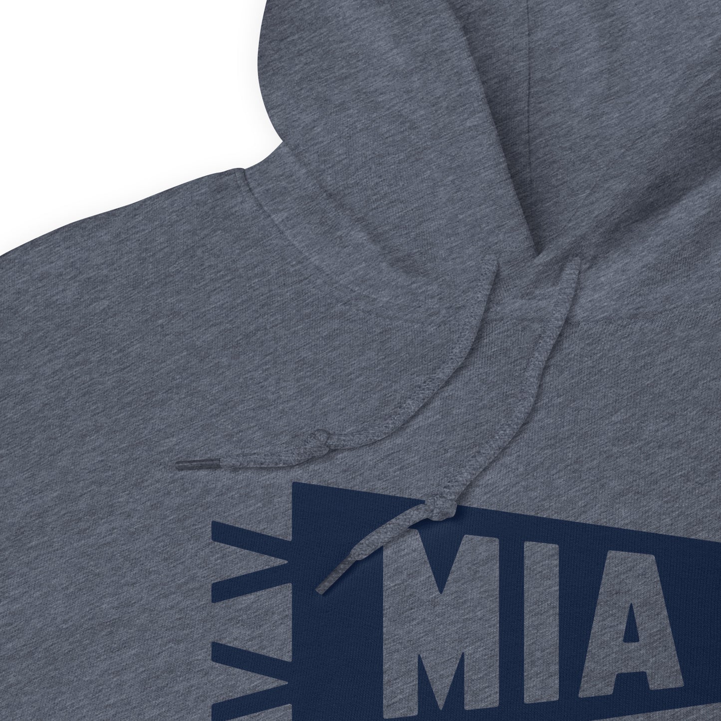 Airport Code Unisex Hoodie - Navy Blue Graphic • MIA Miami • YHM Designs - Image 06