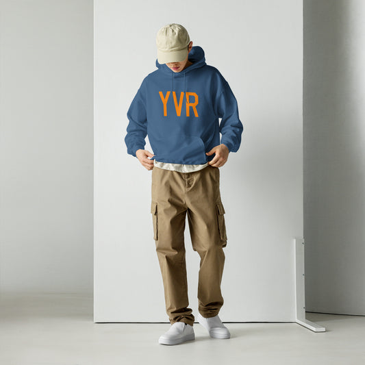 YVR Vancouver Unisex Hoodie • Air Force Lettering in Orange • YHM Designs - Image 02