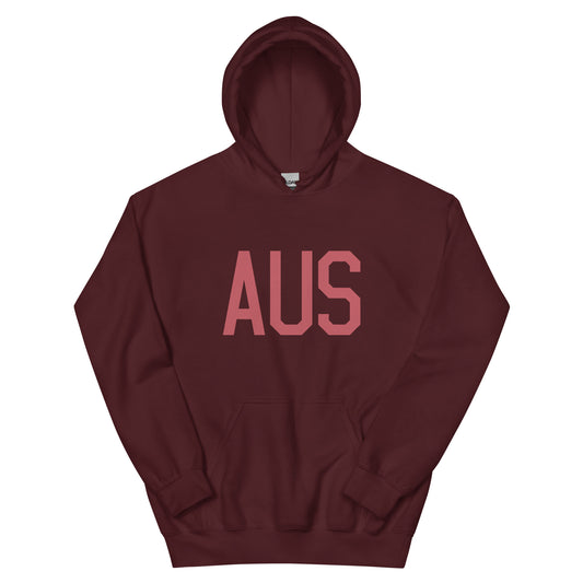 AUS Austin Unisex Hoodie • Air Force Lettering in Deep Pink • YHM Designs - Image 02