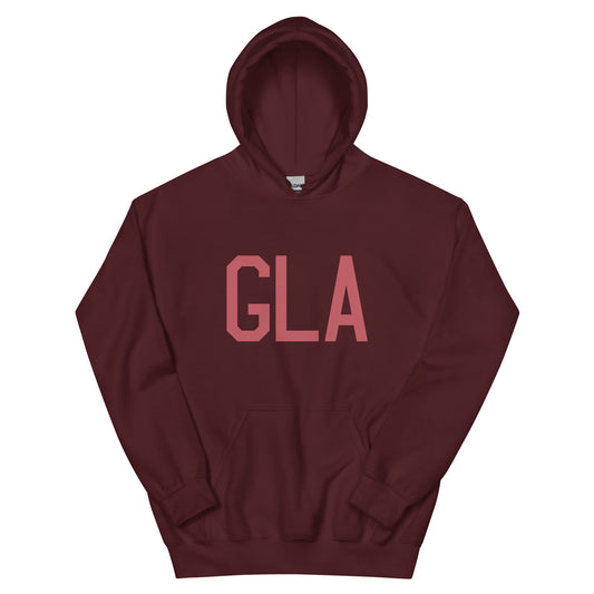 GLA Glasgow Unisex Hoodie • Air Force Lettering in Deep Pink • YHM Designs - Image 02