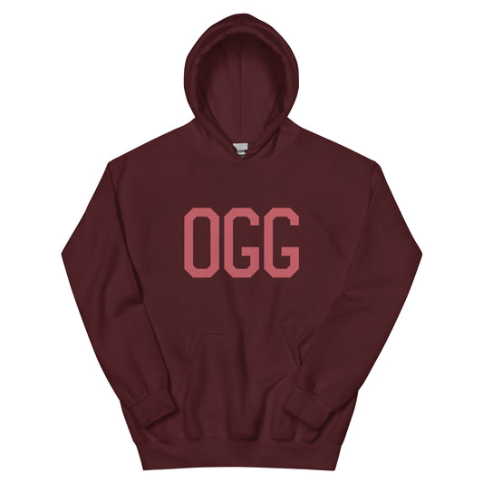 OGG Maui Unisex Hoodie • Air Force Lettering in Deep Pink • YHM Designs - Image 02