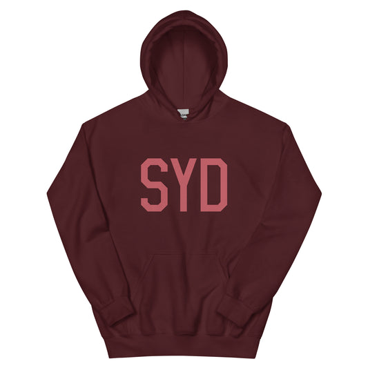 SYD Sydney Unisex Hoodie • Air Force Lettering in Deep Pink • YHM Designs - Image 02