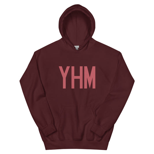 YHM Hamilton Unisex Hoodie • Air Force Lettering in Deep Pink • YHM Designs - Image 02