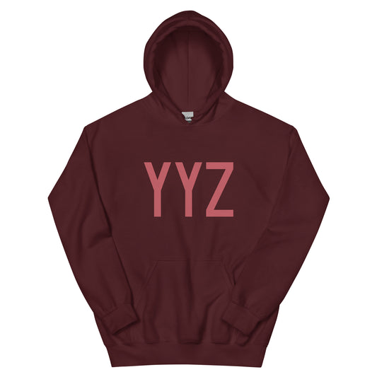 YYZ Toronto Unisex Hoodie • Air Force Lettering in Deep Pink • YHM Designs - Image 02