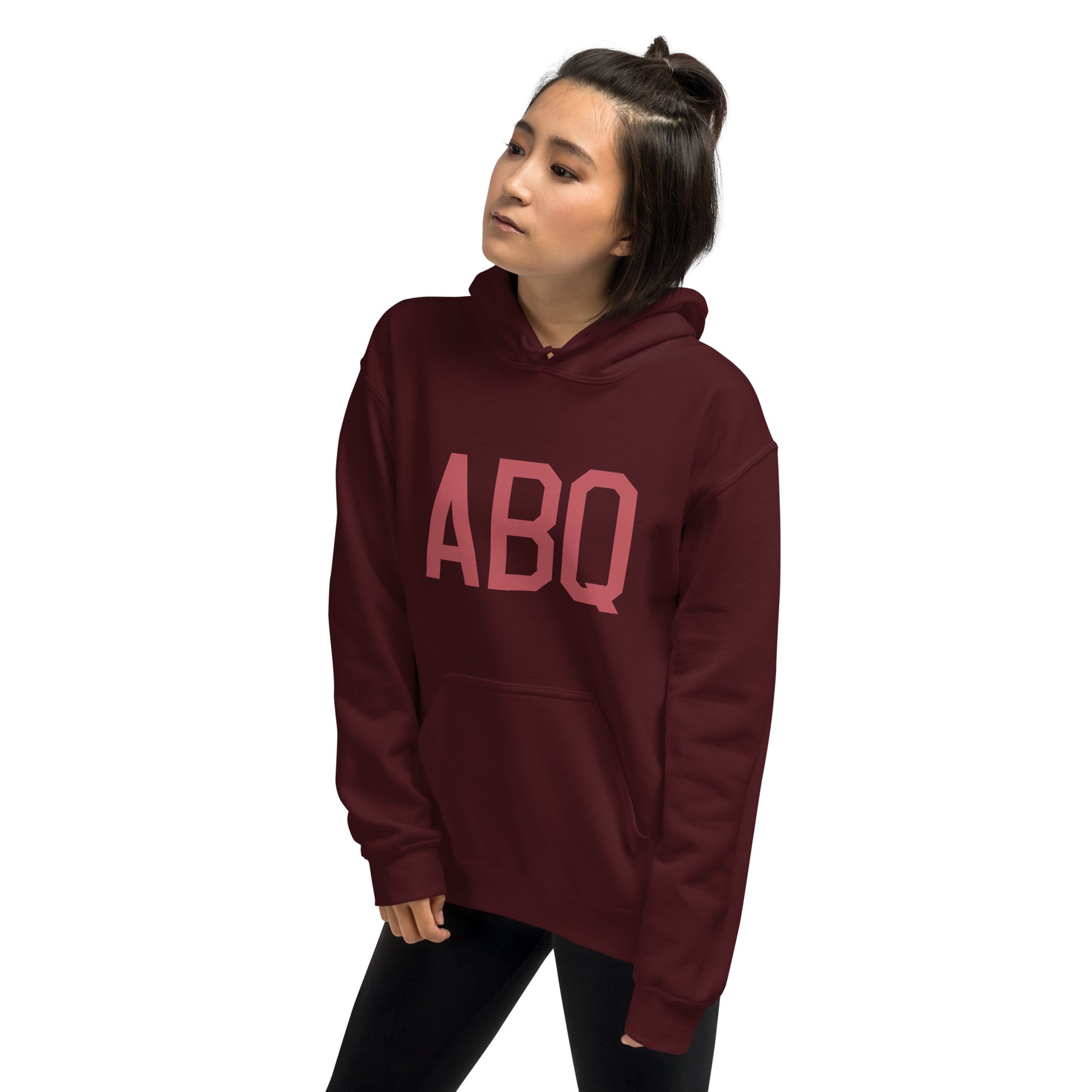Aviation Enthusiast Hoodie - Deep Pink Graphic • ABQ Albuquerque • YHM Designs - Image 08