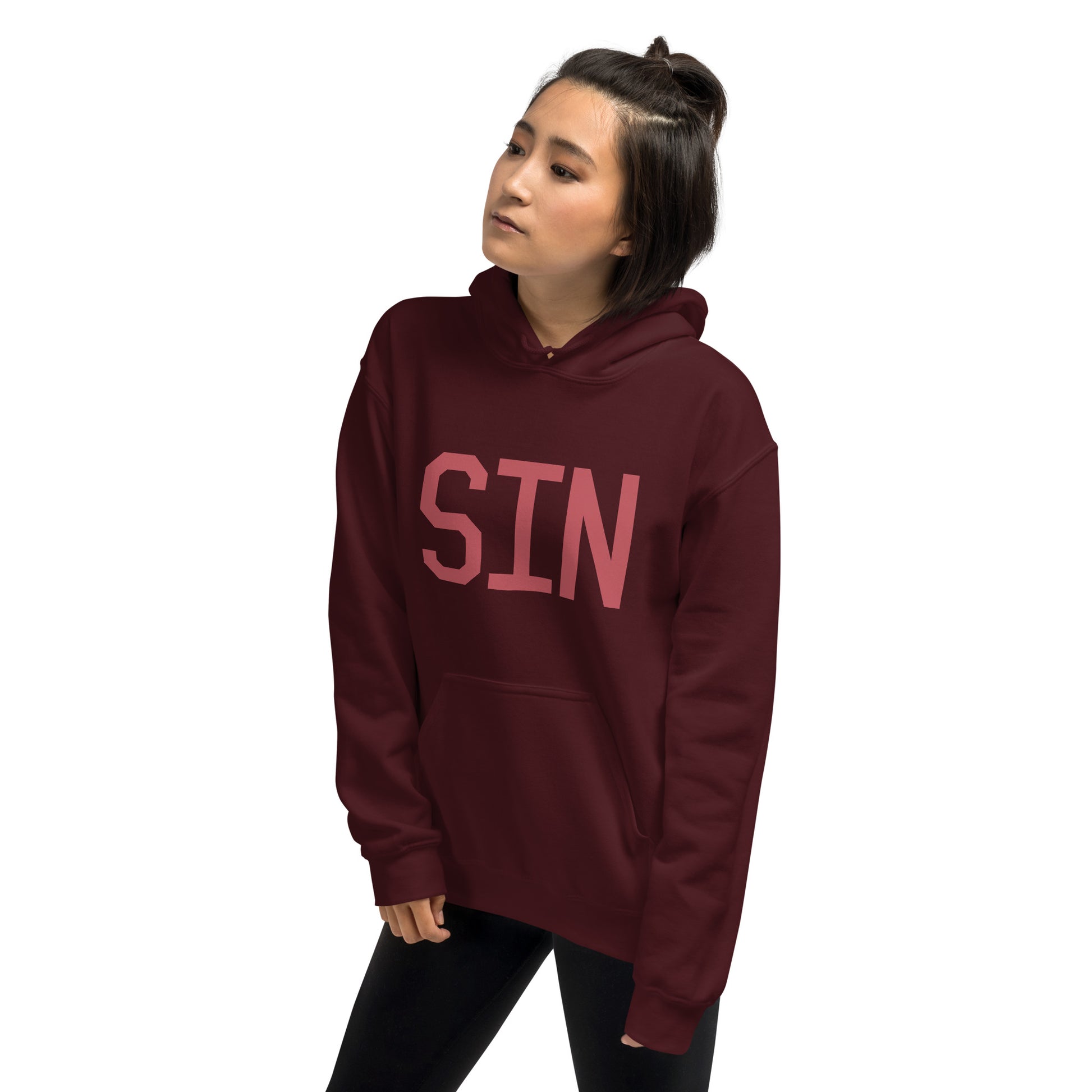 Aviation Enthusiast Hoodie - Deep Pink Graphic • SIN Singapore • YHM Designs - Image 10