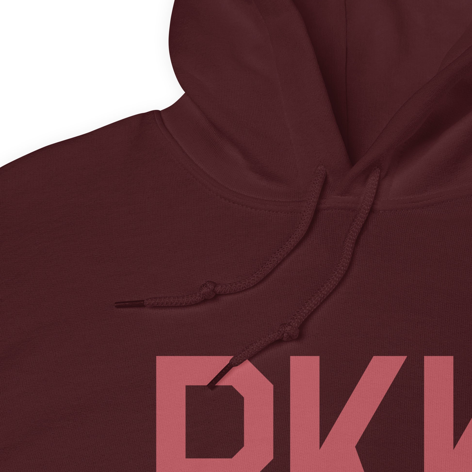 BKK Bangkok Unisex Hoodie • Air Force Lettering in Deep Pink • YHM Designs - Image 08