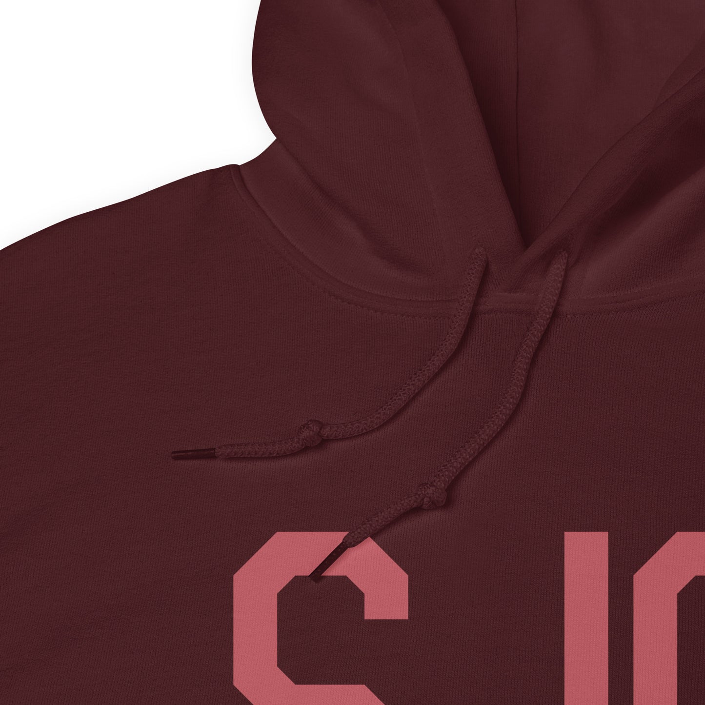 SJC San Jose Unisex Hoodie • Air Force Lettering in Deep Pink • YHM Designs - Image 08