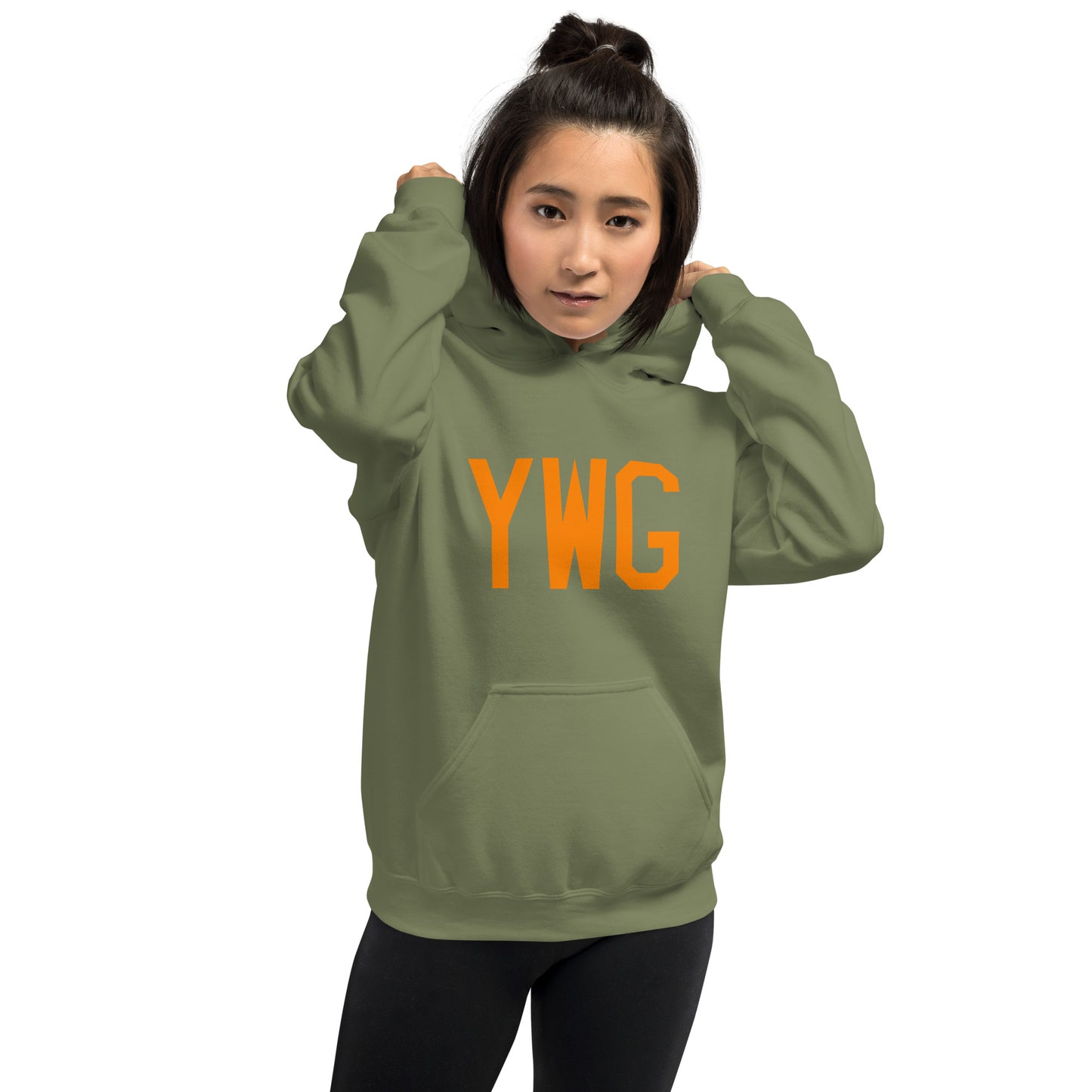 Unisex Hoodie - Orange Graphic • YWG Winnipeg • YHM Designs - Image 11