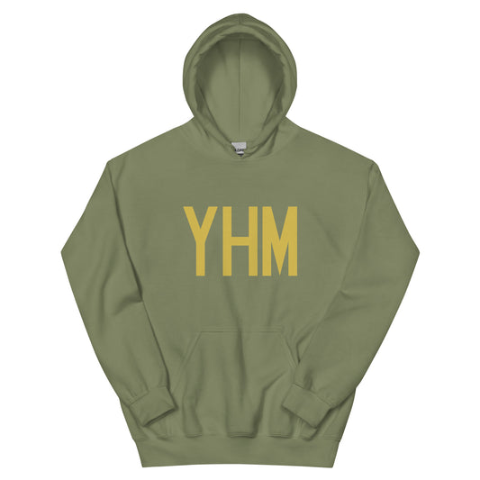 YHM Hamilton Unisex Hoodie • Air Force Lettering in Old Gold • YHM Designs - Image 02