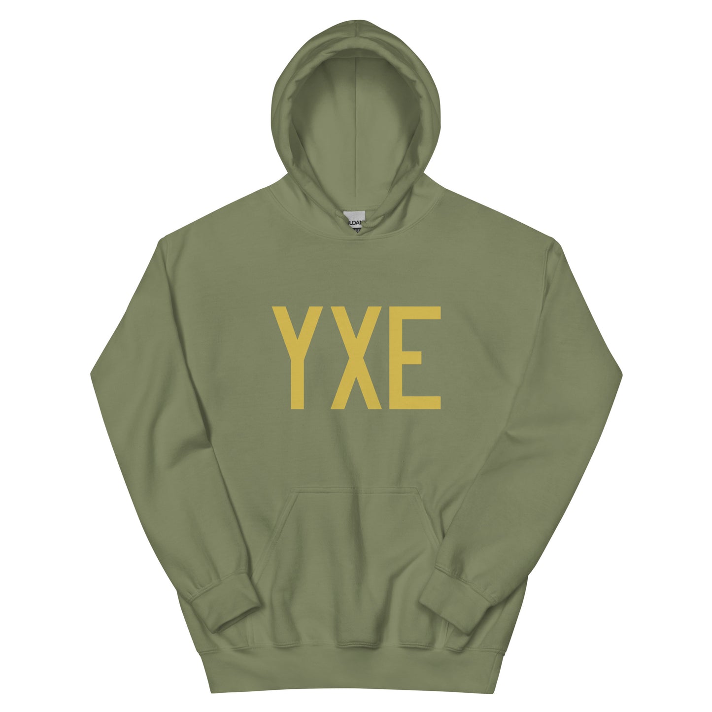 Aviation Gift Unisex Hoodie - Old Gold Graphic • YXE Saskatoon • YHM Designs - Image 02