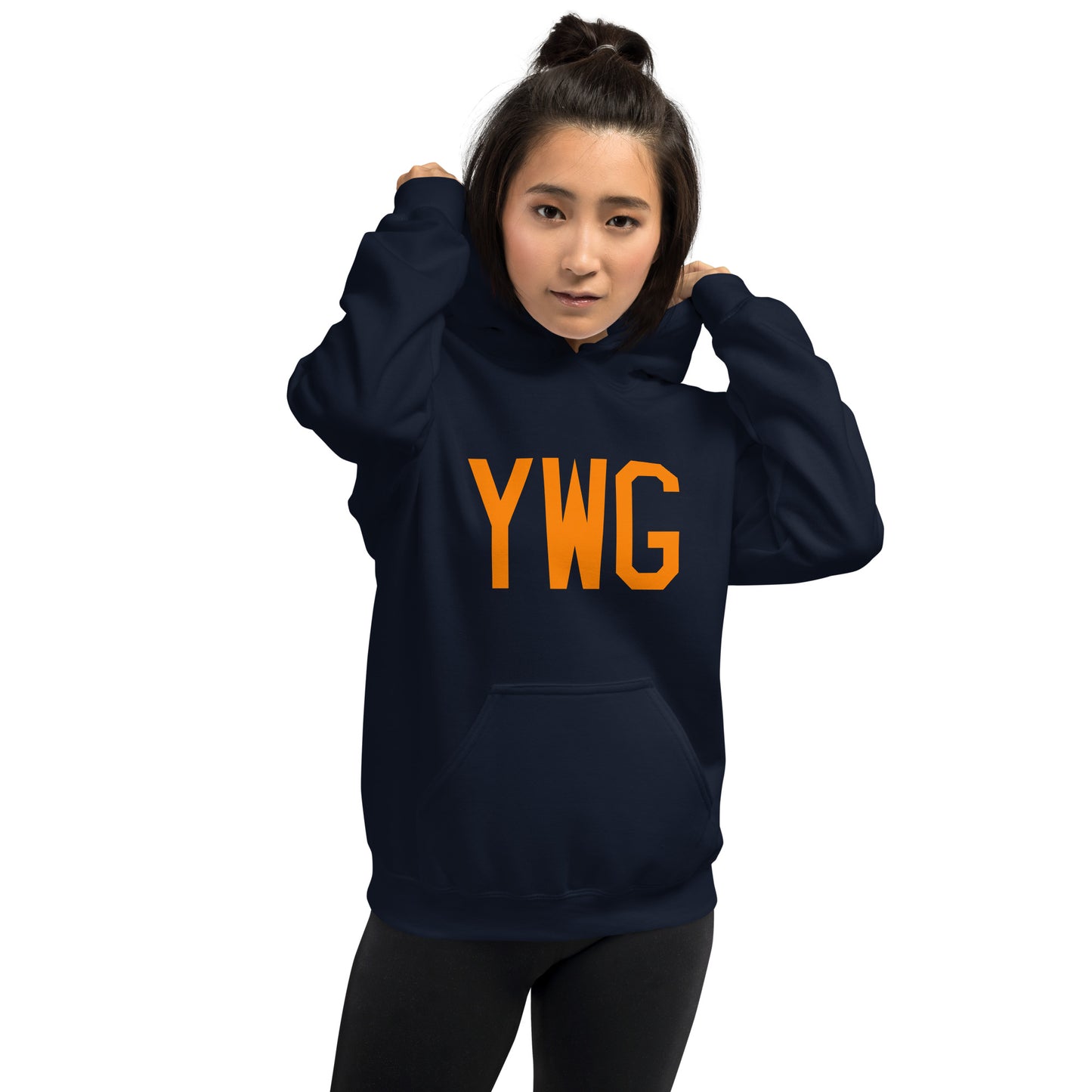 Unisex Hoodie - Orange Graphic • YWG Winnipeg • YHM Designs - Image 08