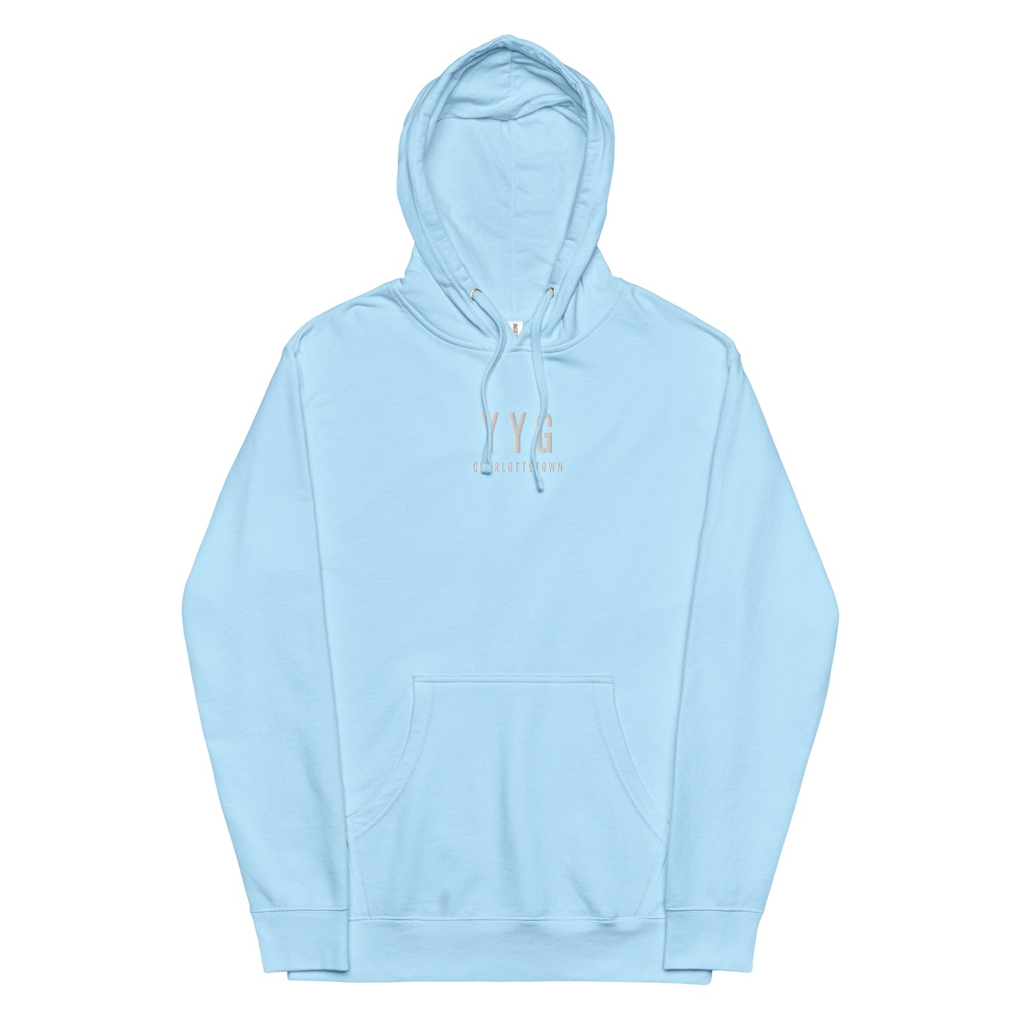 Embroidered Midweight Hoodie - White • YYG Charlottetown • YHM Designs - Image 14