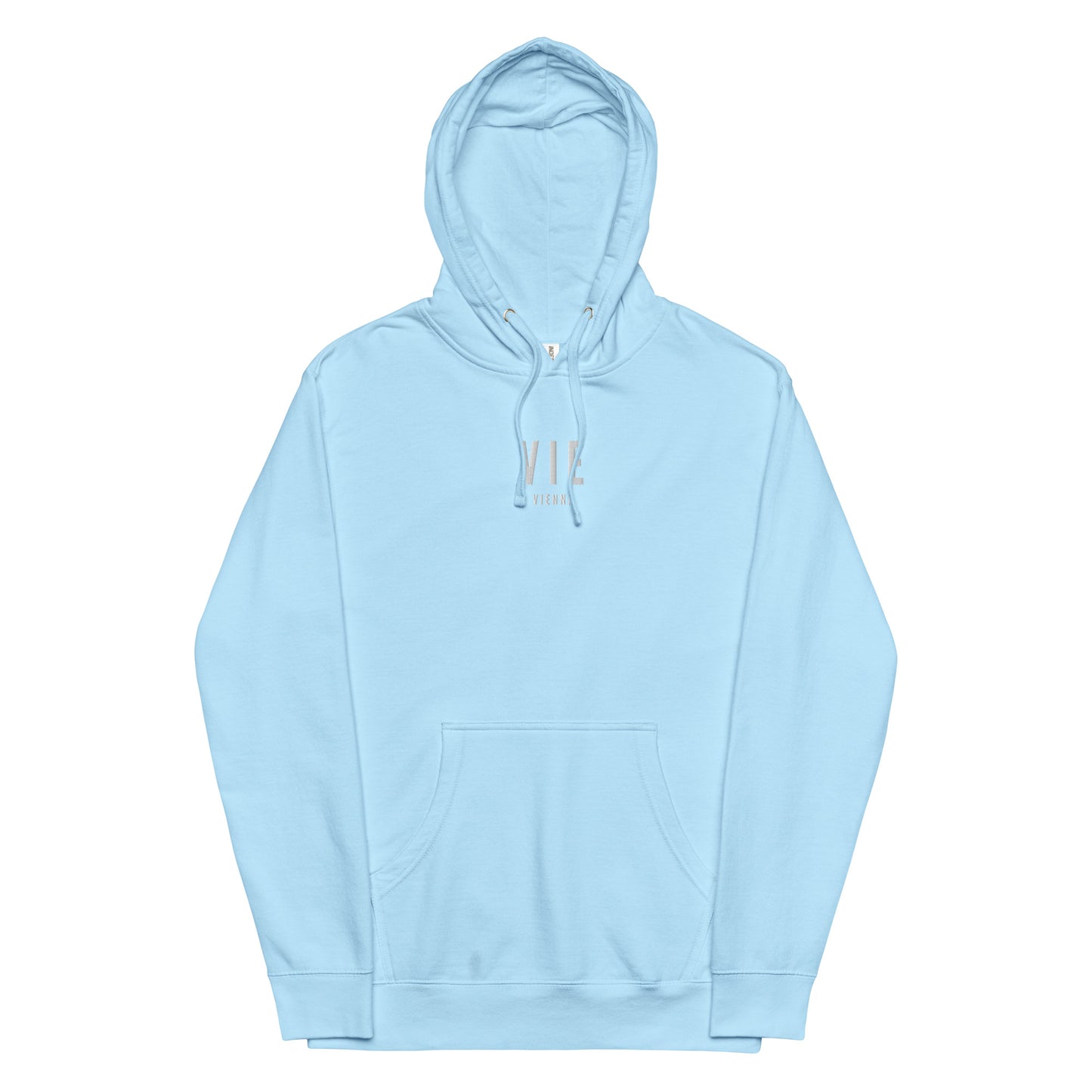 Embroidered Midweight Hoodie - White • VIE Vienna • YHM Designs - Image 14