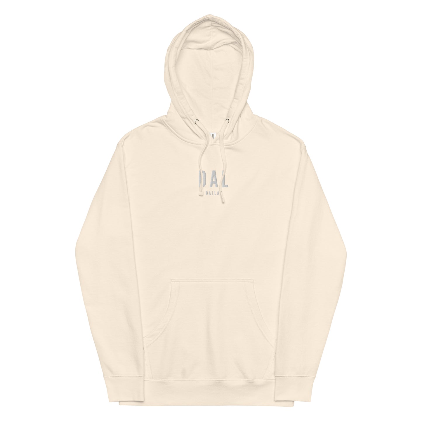 Embroidered Midweight Hoodie - White • DAL Dallas • YHM Designs - Image 17