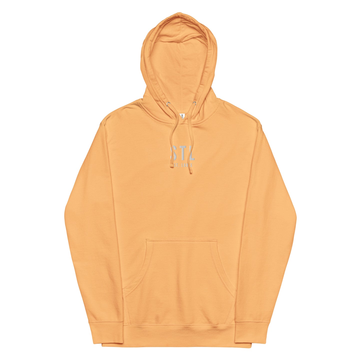 Embroidered Midweight Hoodie - White • STL St. Louis • YHM Designs - Image 01