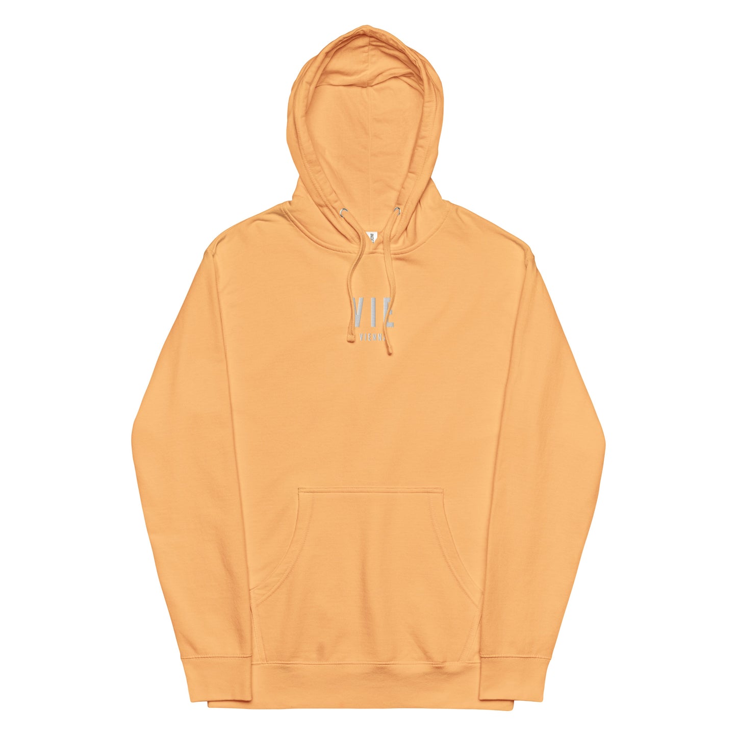 Embroidered Midweight Hoodie - White • VIE Vienna • YHM Designs - Image 01