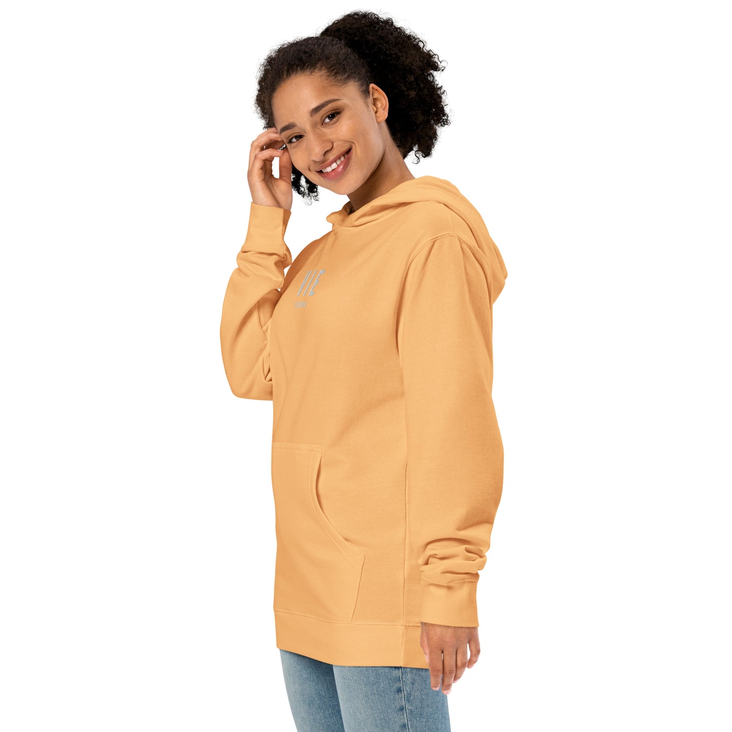 Embroidered Midweight Hoodie - White • VIE Vienna • YHM Designs - Image 08