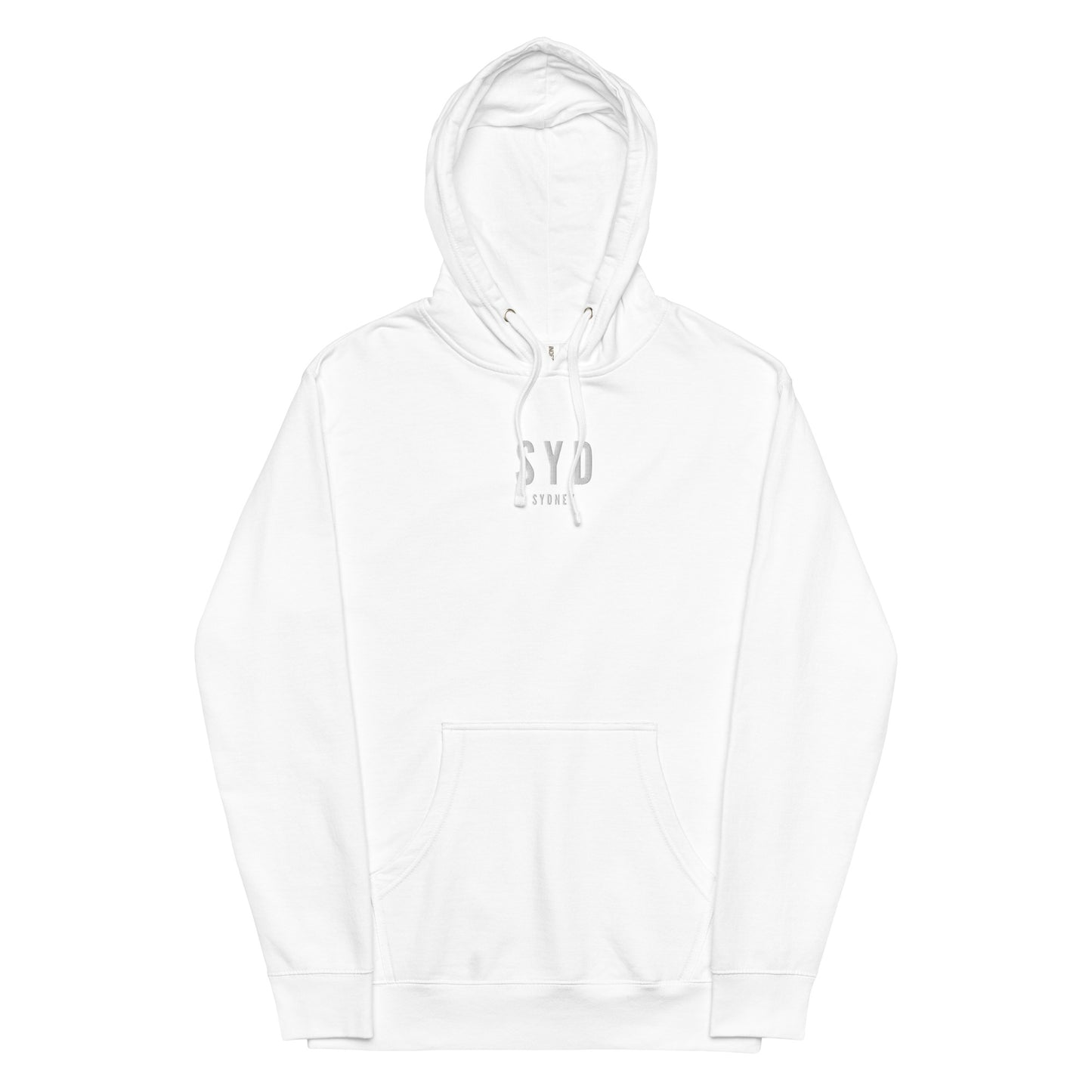 Embroidered Midweight Hoodie - White • SYD Sydney • YHM Designs - Image 18