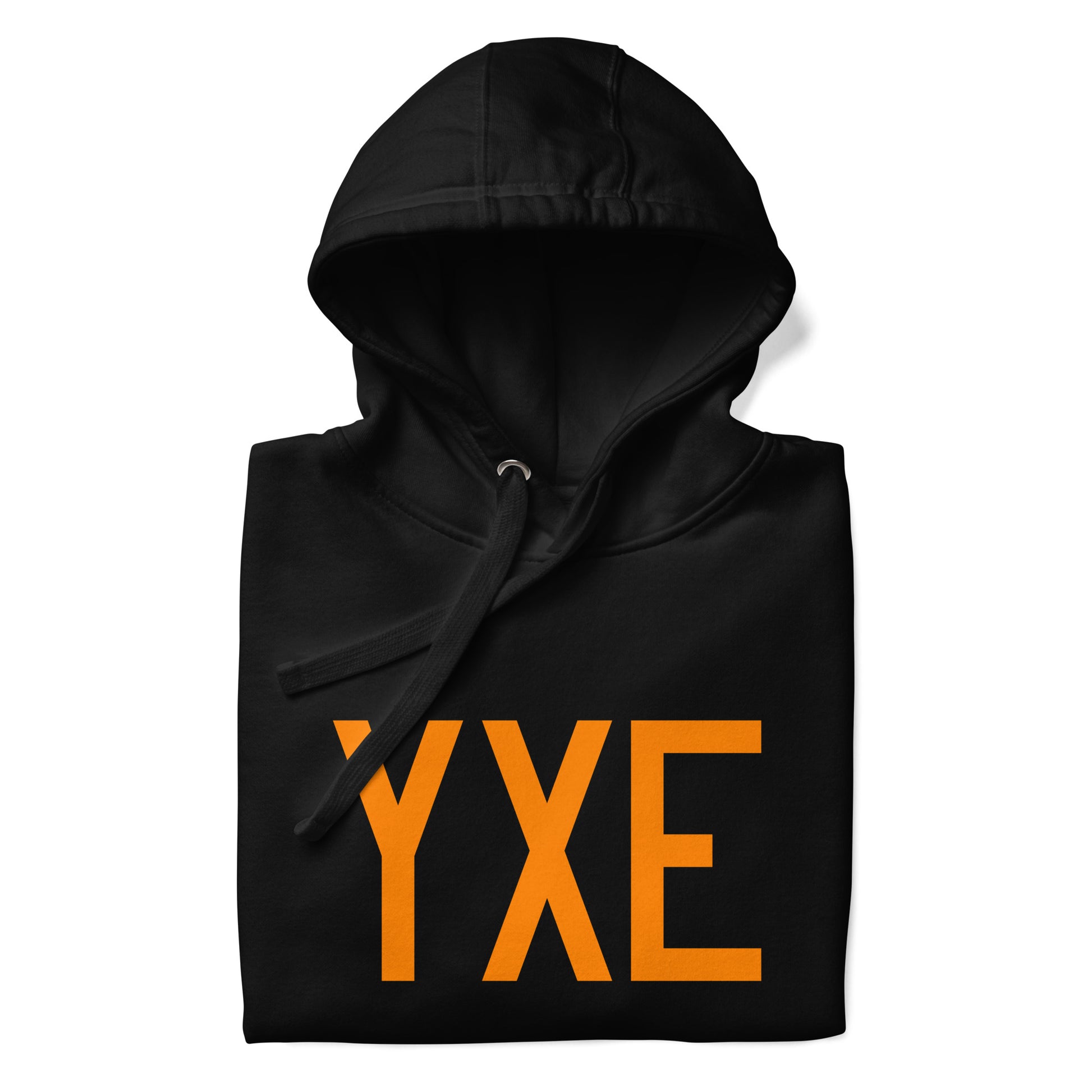 Premium Hoodie - Orange Graphic • YXE Saskatoon • YHM Designs - Image 03