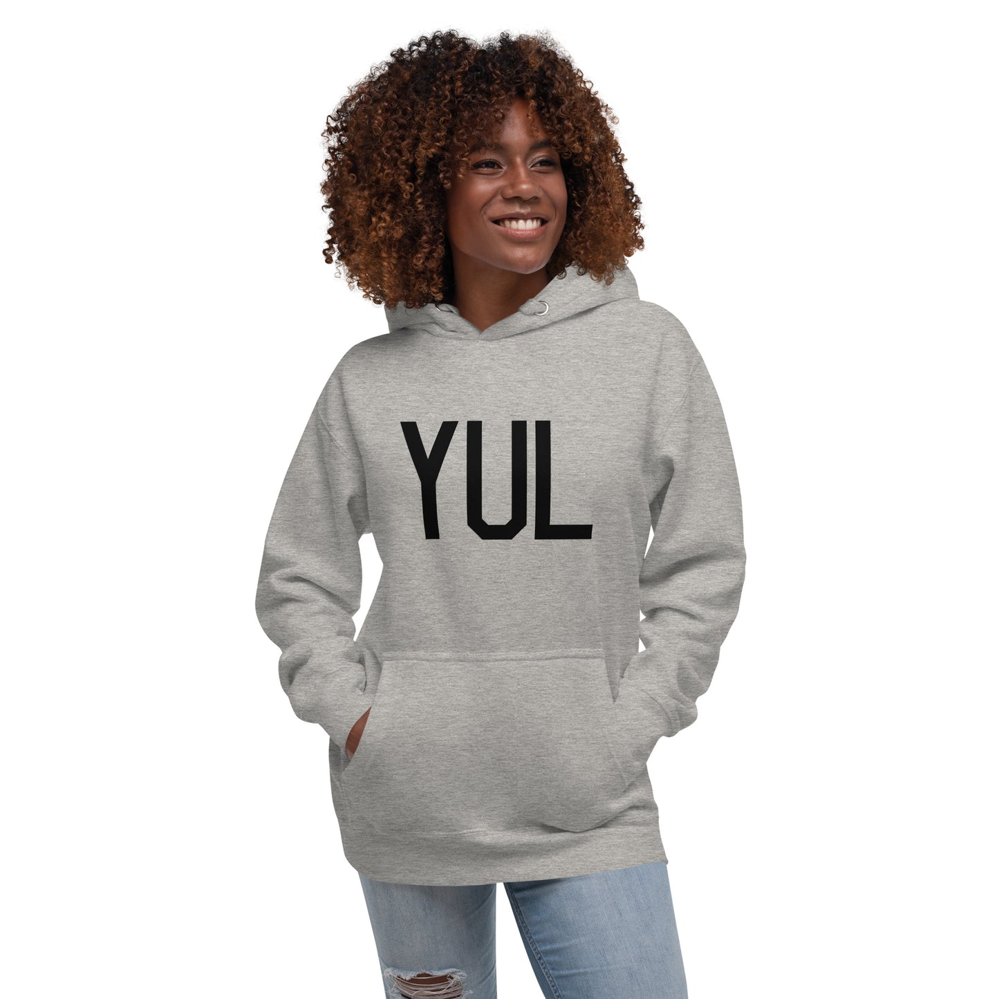 Premium Hoodie - Black Graphic • YUL Montreal • YHM Designs - Image 01