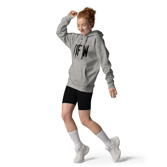 DFW Dallas Premium Hoodie • Air Force Lettering in Black • YHM Designs - Image 02