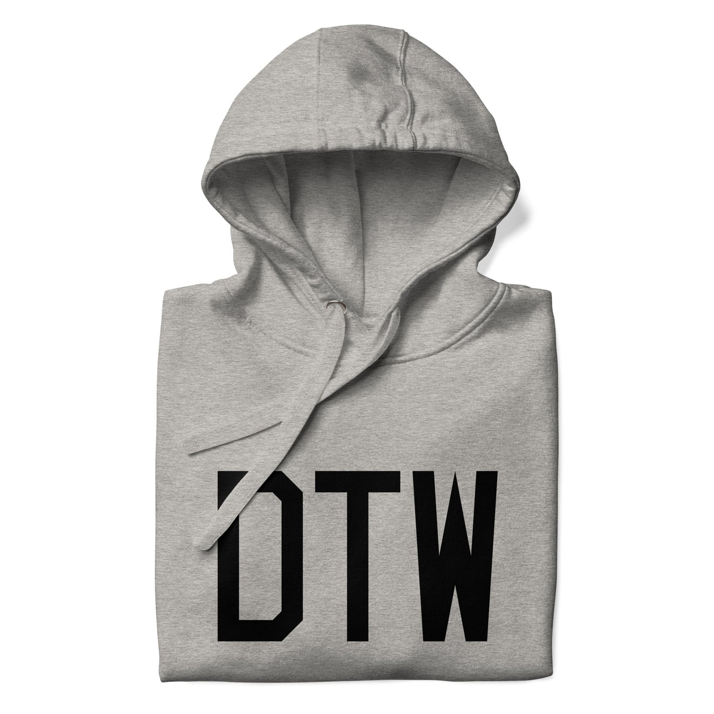 Premium Hoodie - Black Graphic • DTW Detroit • YHM Designs - Image 03