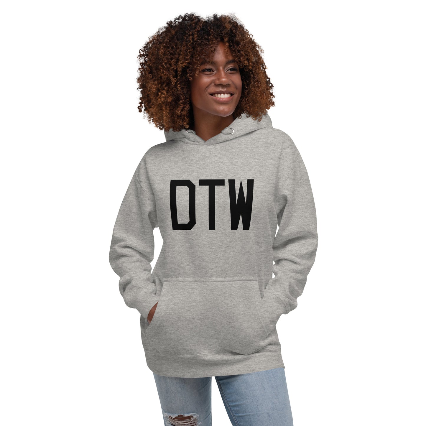Premium Hoodie - Black Graphic • DTW Detroit • YHM Designs - Image 05