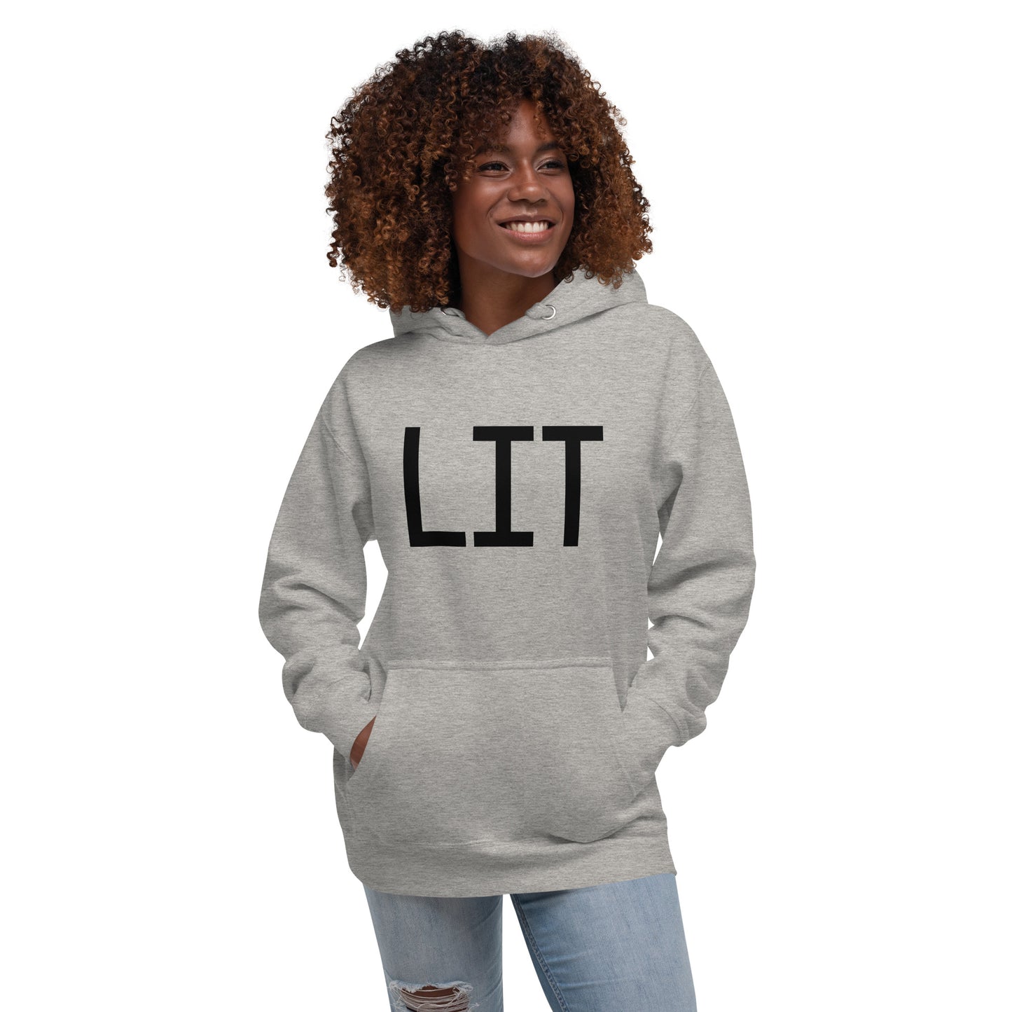 Premium Hoodie - Black Graphic • LIT Little Rock • YHM Designs - Image 05