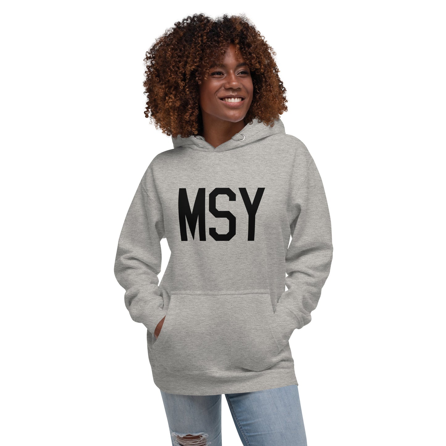 Premium Hoodie - Black Graphic • MSY New Orleans • YHM Designs - Image 05