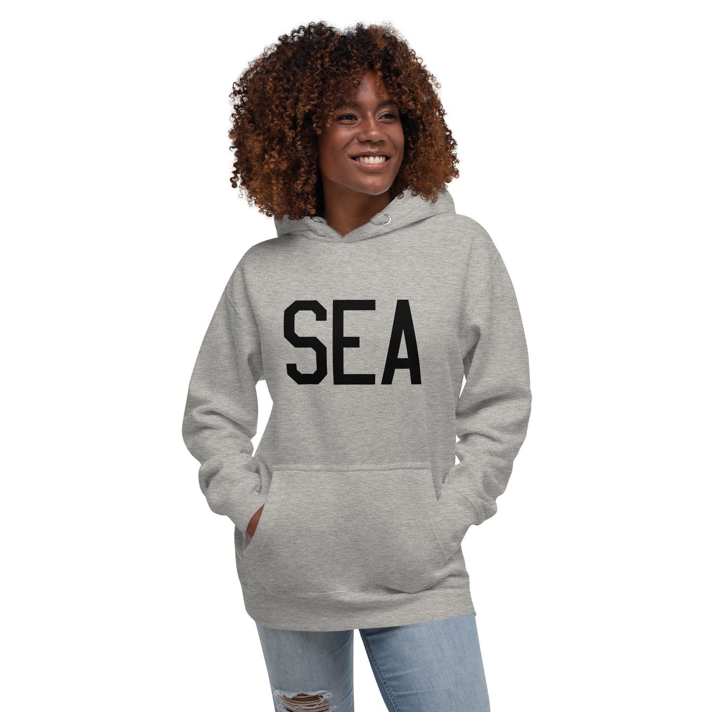 Premium Hoodie - Black Graphic • SEA Seattle • YHM Designs - Image 05